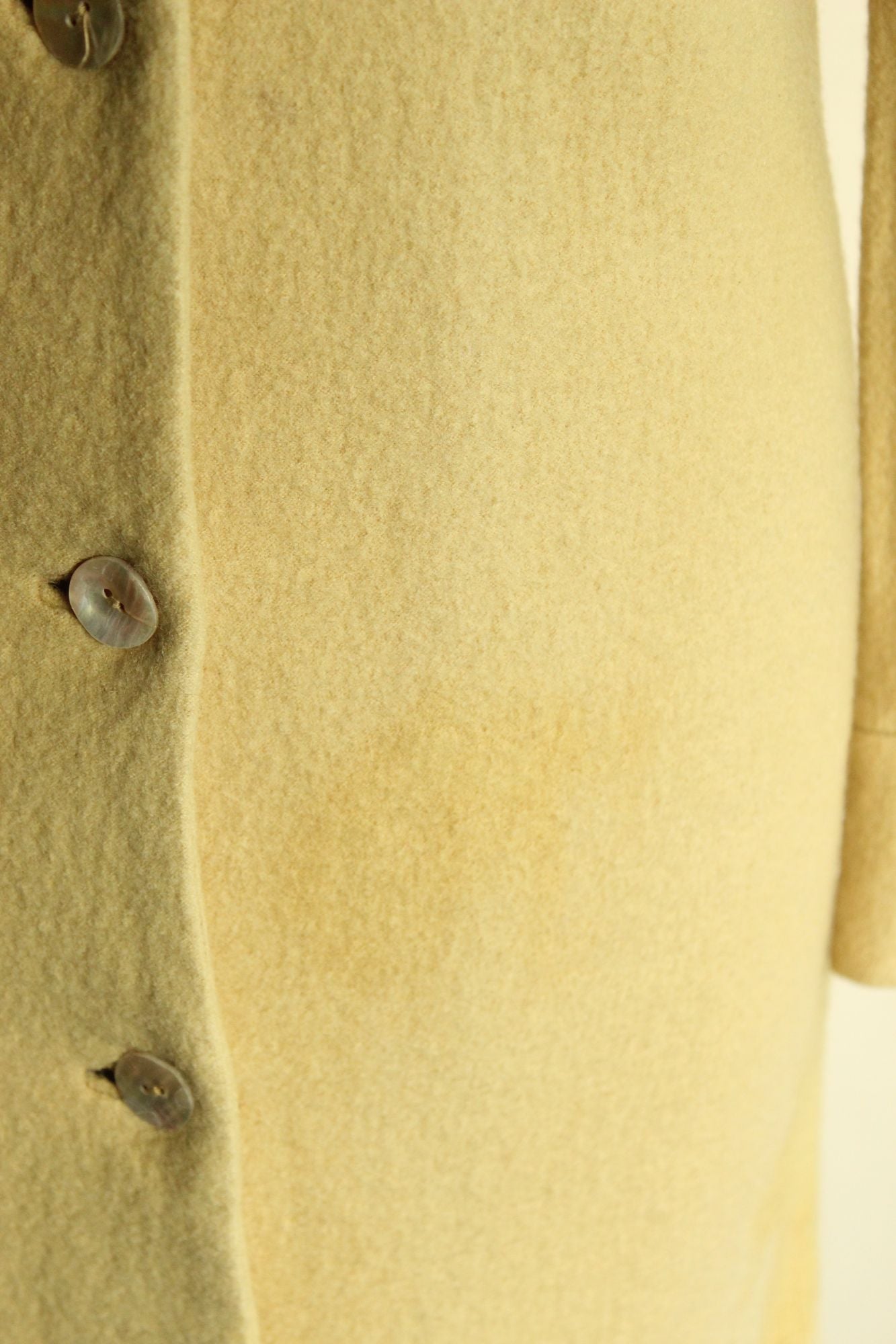 Vintage 1960s Fred Rothschild Yellow Wool Coat Dress