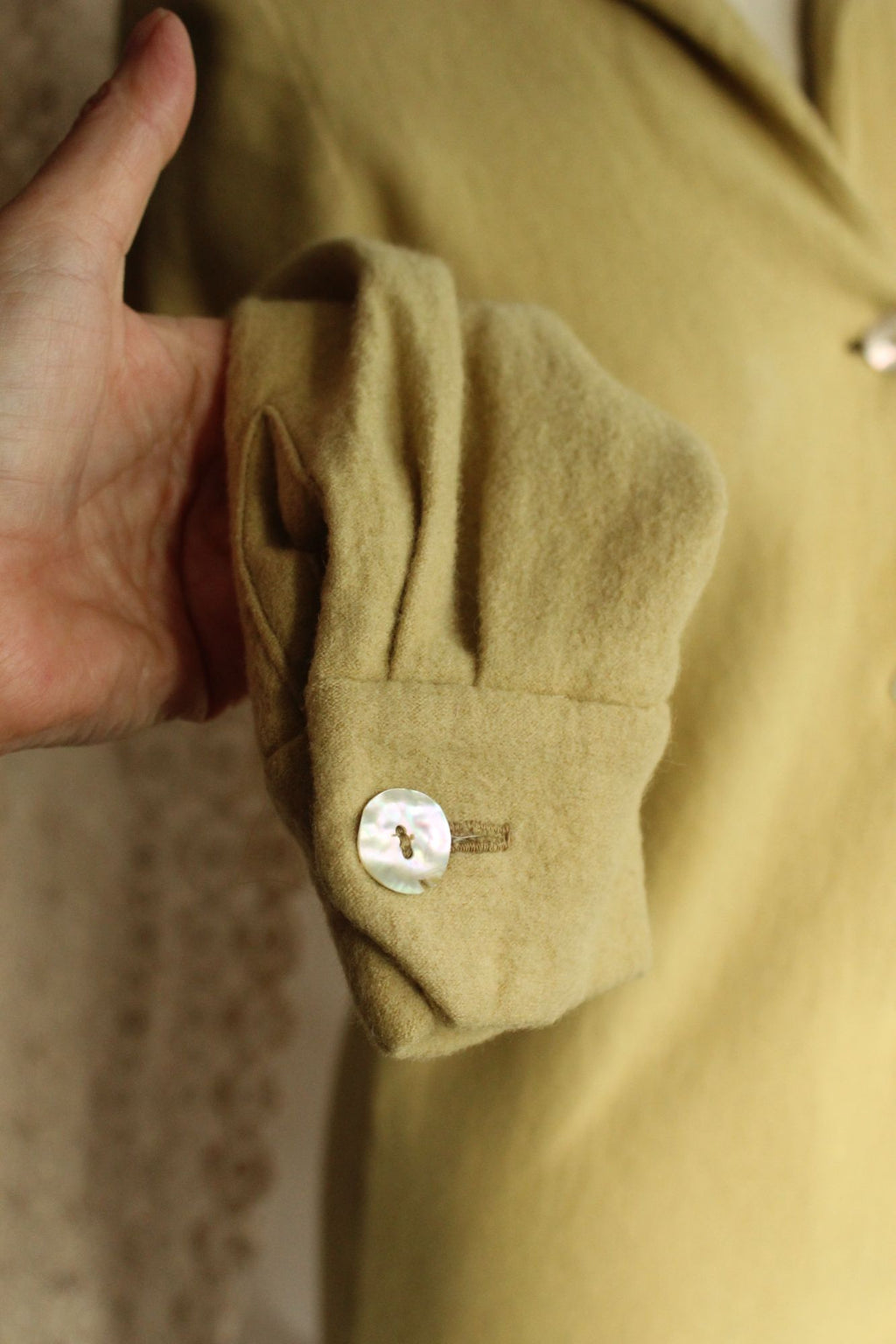 Vintage 1960s Fred Rothschild Yellow Wool Coat Dress