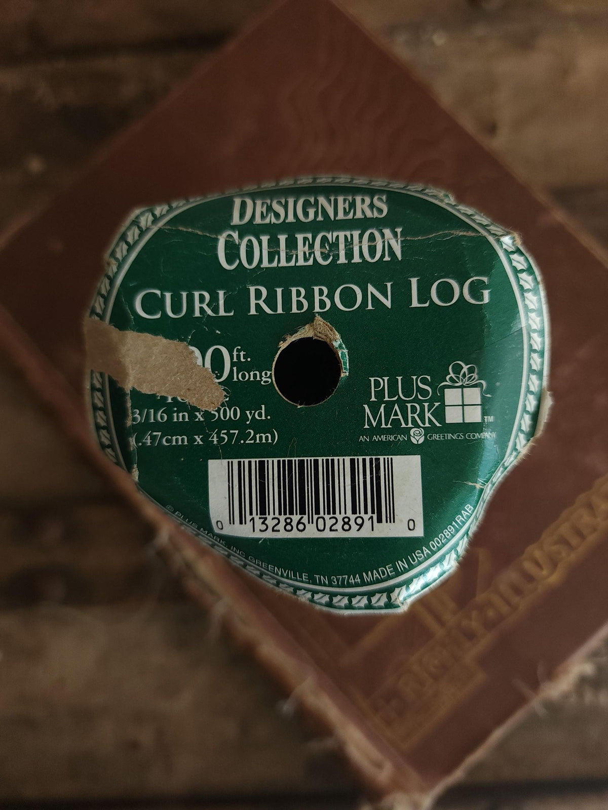 Vintage 1980s 1990s Curl Ribbon, Plus Mark White 3/16" Wide, Partial Spool
