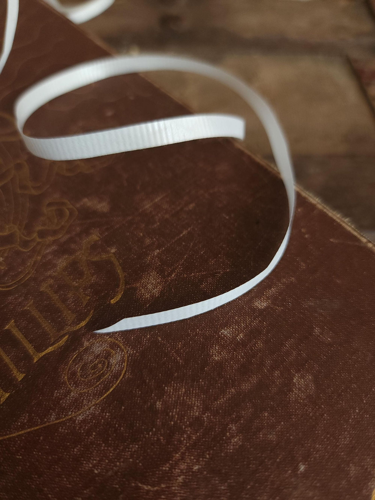 Vintage 1980s 1990s Curl Ribbon, Plus Mark White 3/16" Wide, Partial Spool
