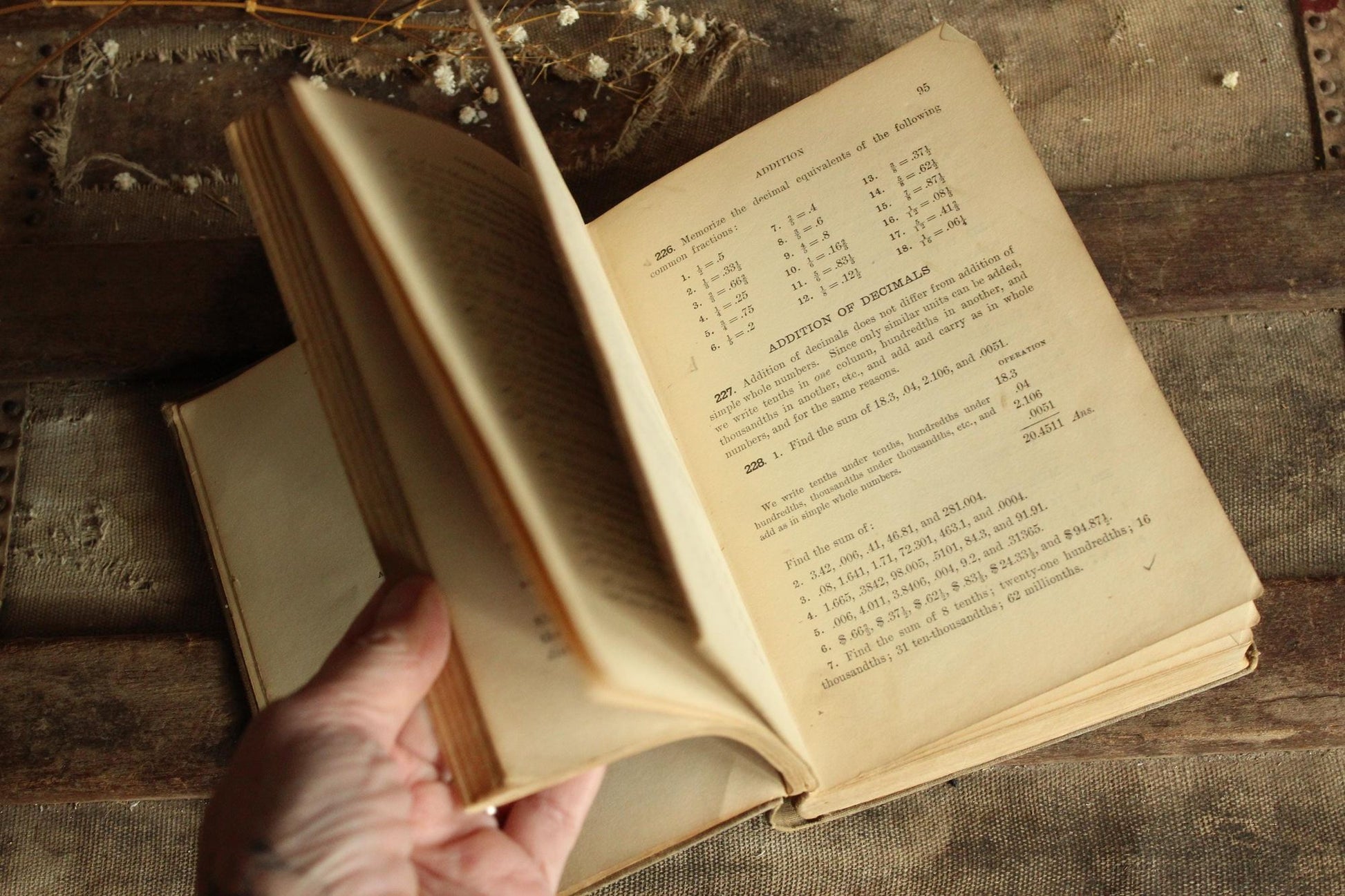 Vintage 1900s Book, "Practical Arithmetic, Grammer Grades" by S. W. Baird, Published by American Book Company