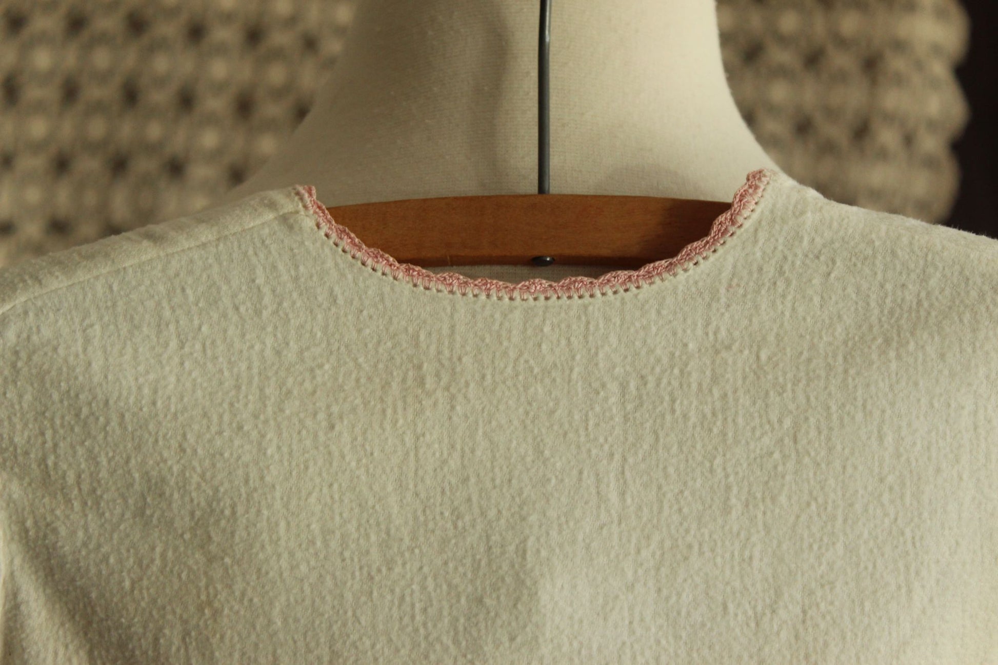 Vintage 1950s Baby Bed Jacket With Floral Embroidery