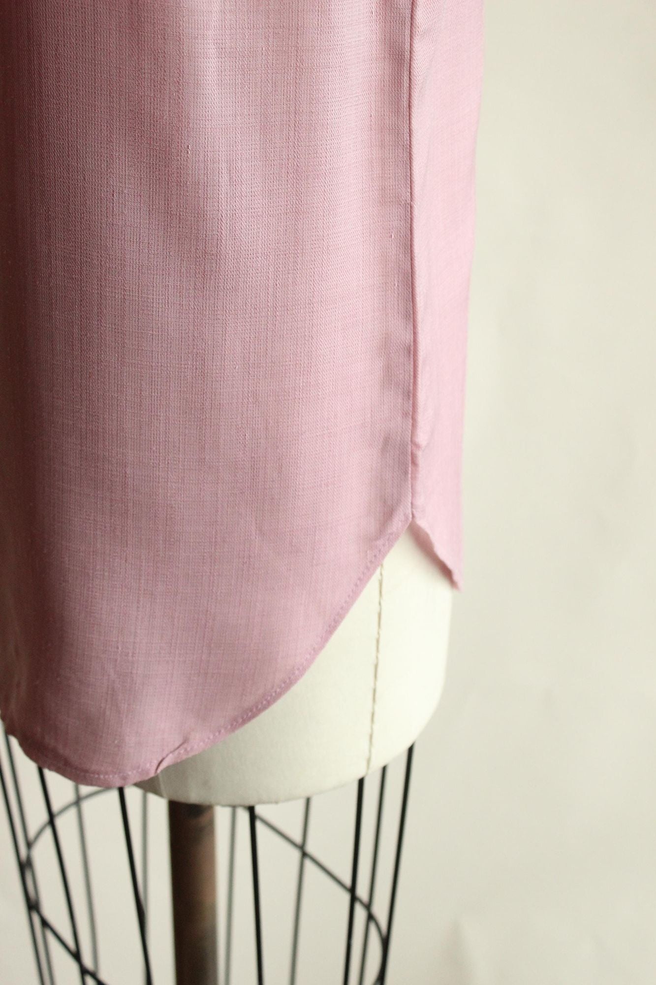 Vintage 1980s Campus Casuals Pink Woven Top