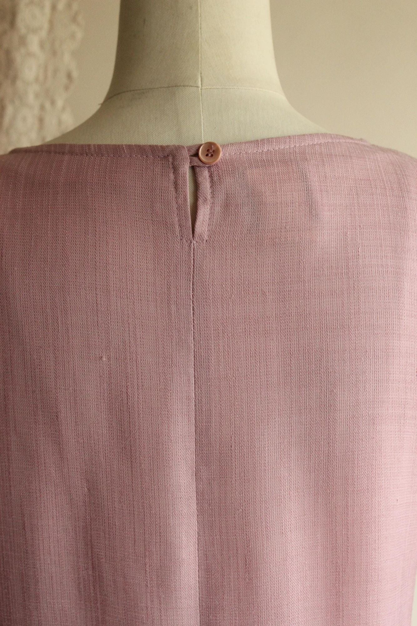 Vintage 1980s Campus Casuals Pink Woven Top