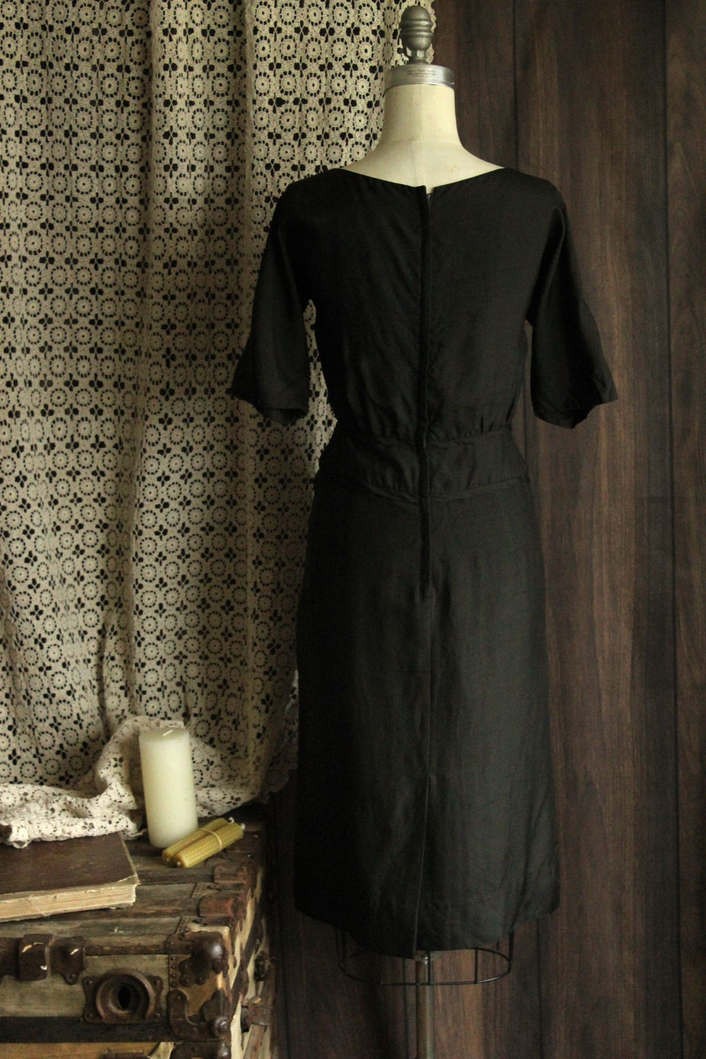Vintage 1950s 1960s Black Silk Dress by Carl Naftal – Toadstool Farm Vintage