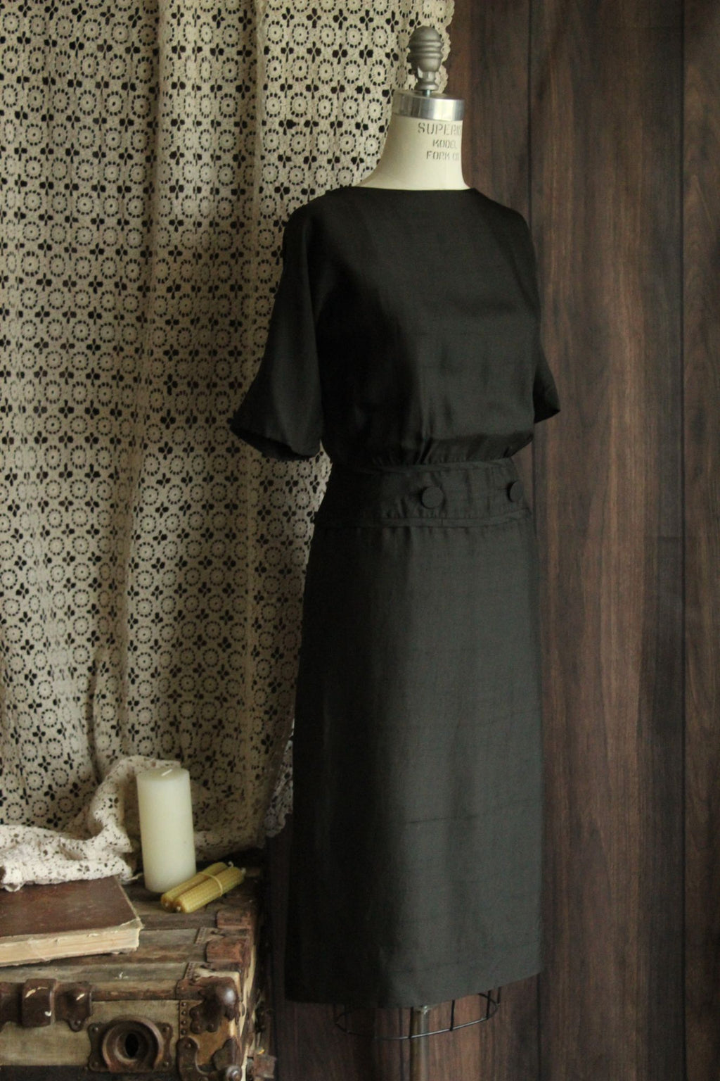 Vintage 1950s 1960s Black Silk Dress by Carl Naftal – Toadstool Farm Vintage