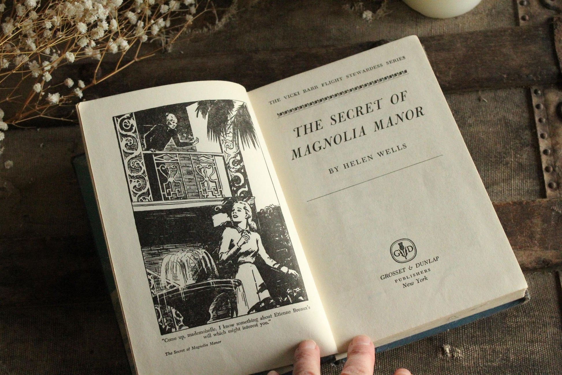 Vintage 1940s Book, "The Secret of Magnolia Manor" by Helen Wells