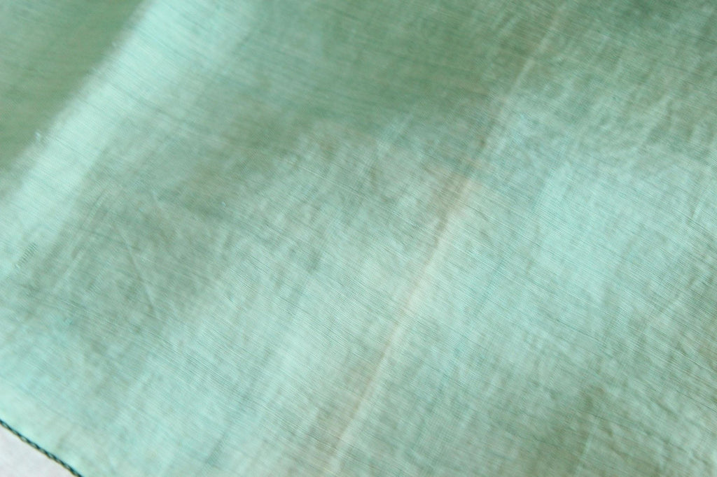 Vintage 1930s Asian Pagoda Embroidered Linen Tablecloth