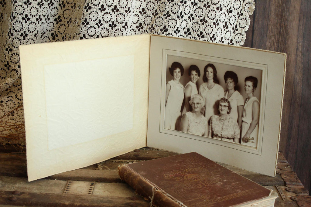 Vintage 1960s Studio Family Portrait Photo of Multi Generational Women