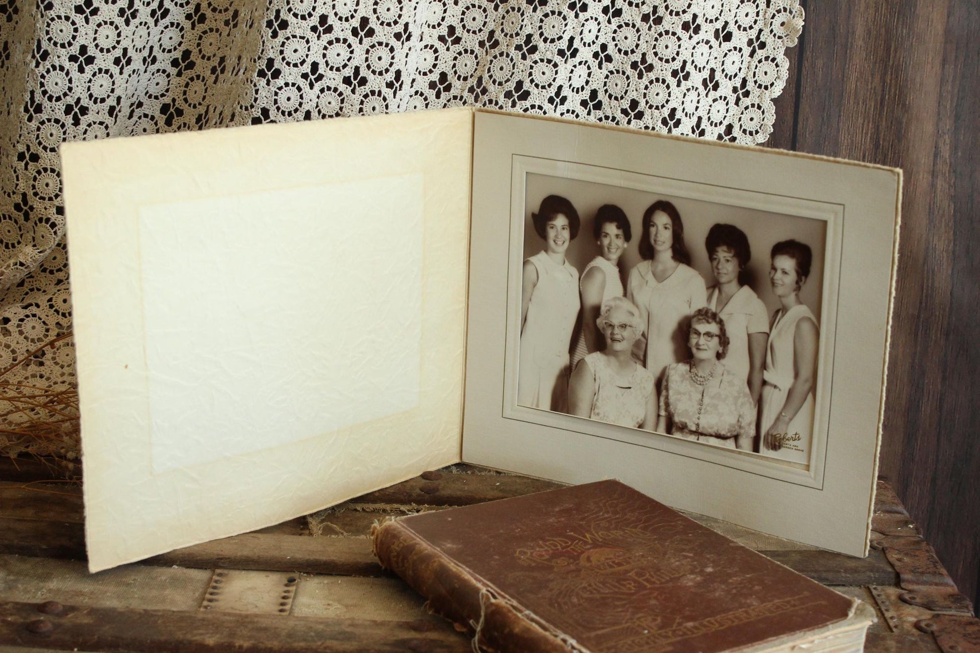 Vintage 1960s Studio Family Portrait Photo of Multi Generational Women