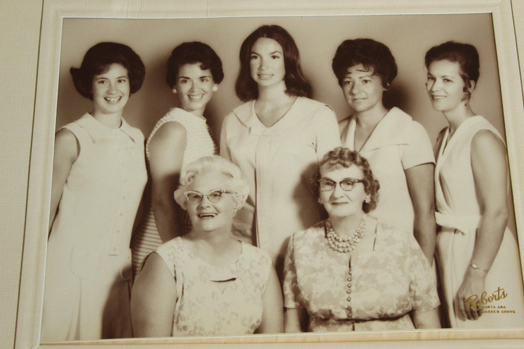 Vintage 1960s Studio Family Portrait Photo of Multi Generational Women