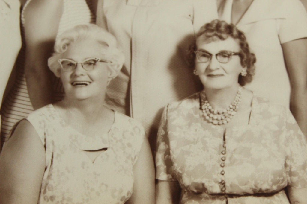 Vintage 1960s Studio Family Portrait Photo of Multi Generational Women