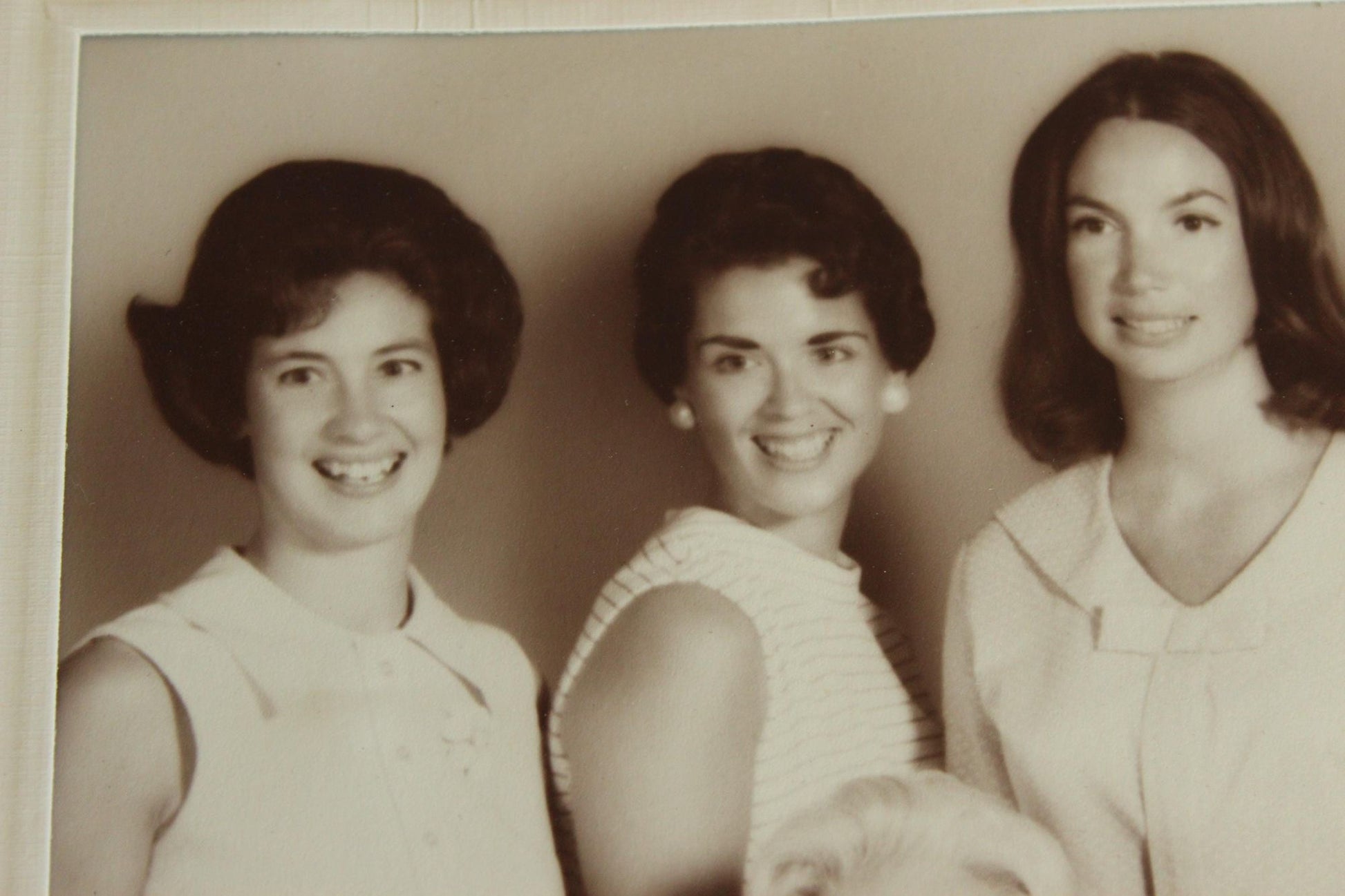 Vintage 1960s Studio Family Portrait Photo of Multi Generational Women