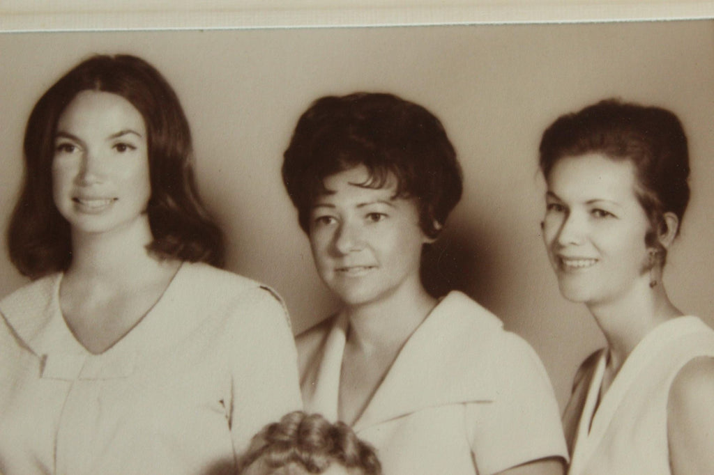 Vintage 1960s Studio Family Portrait Photo of Multi Generational Women