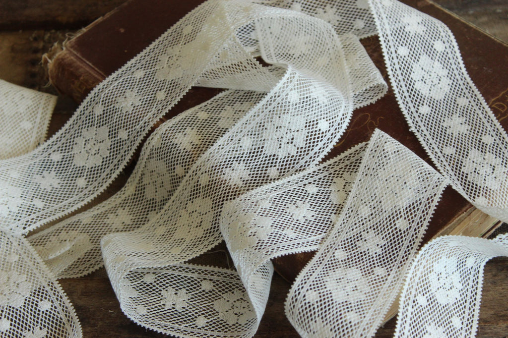 Vintage Lace Trim / Off White 2" Wide, Two Yards plus 29 Inches