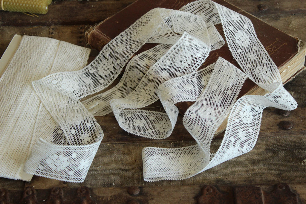 Vintage Lace Trim / Off White 2" Wide, Two Yards plus 29 Inches