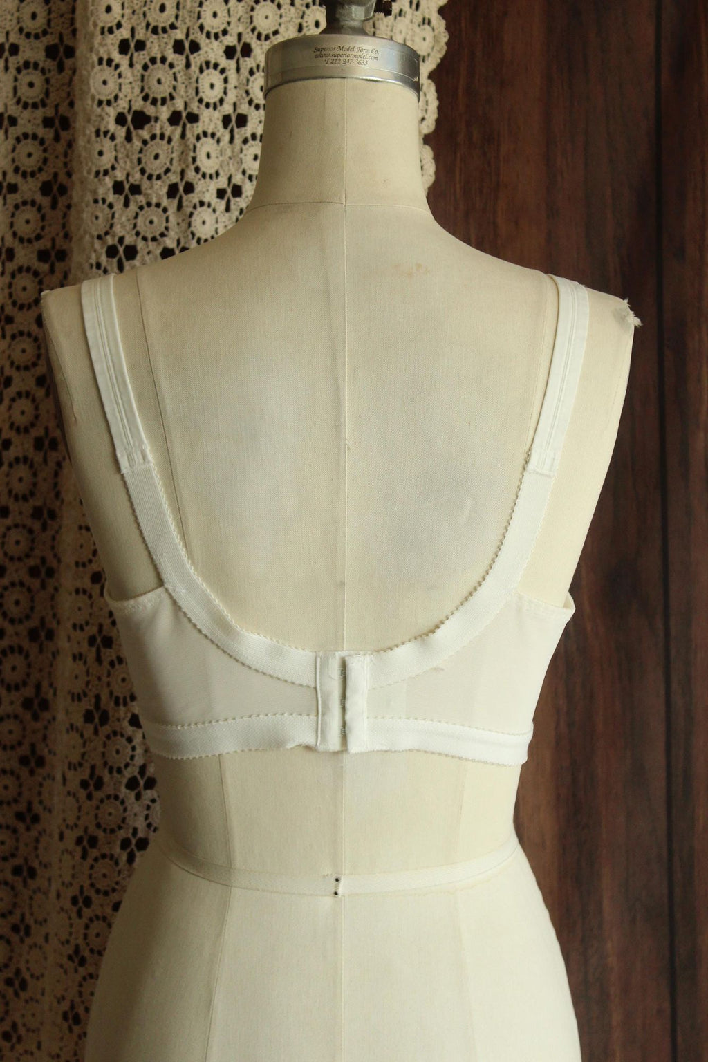 Vintage 1980s 1990s Bra, White 36C, Playtex Cross Your Heart #754