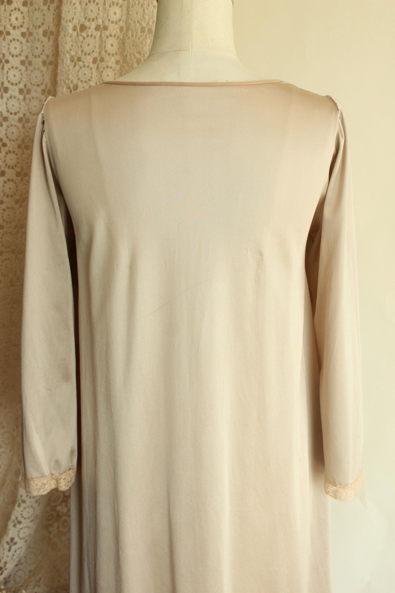 Vintage 1970s Brown Peignoir Robe with Pockets by Lorraine