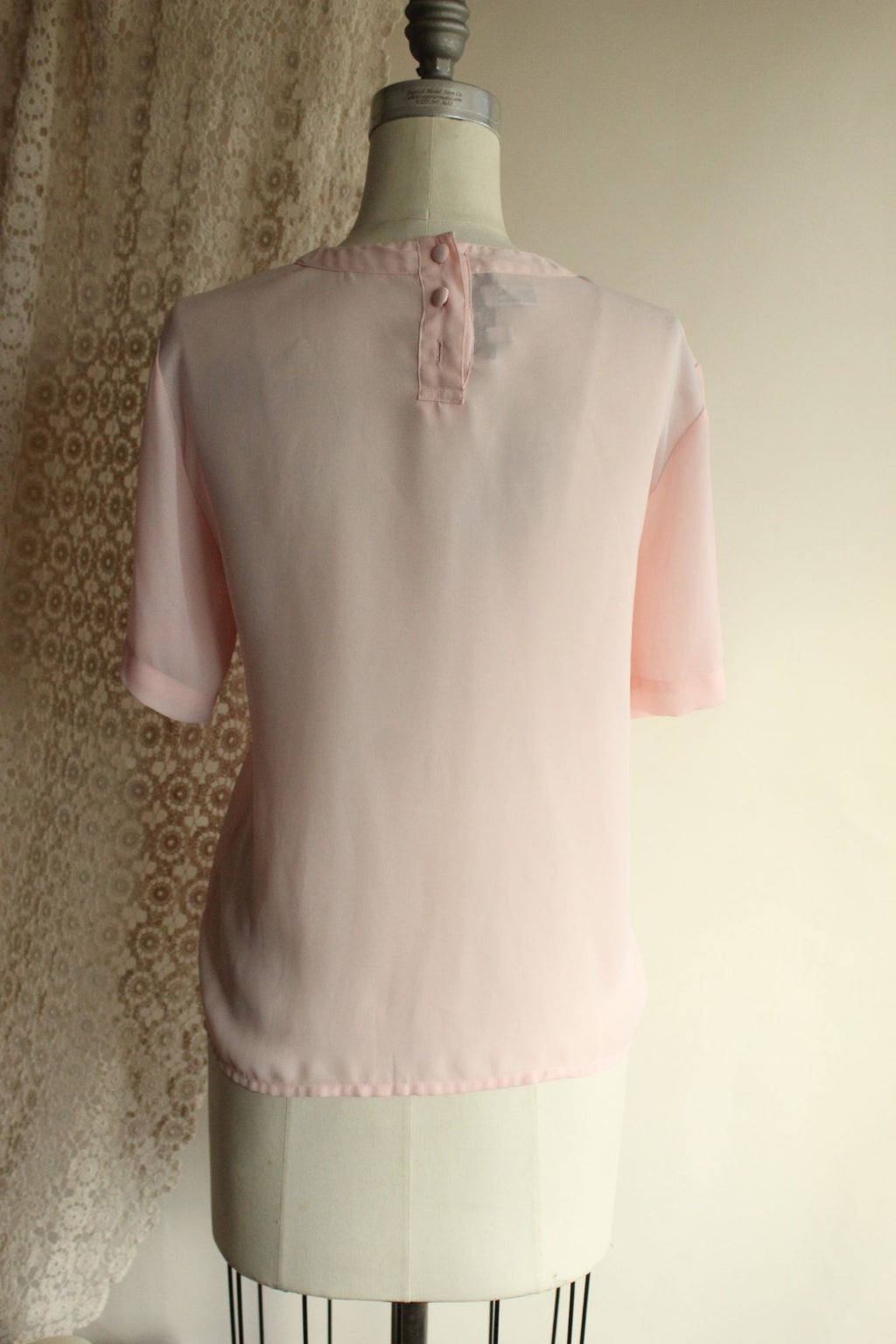 Vintage 1980s 1990s Laura & Jayne Pink Pleated Blouse