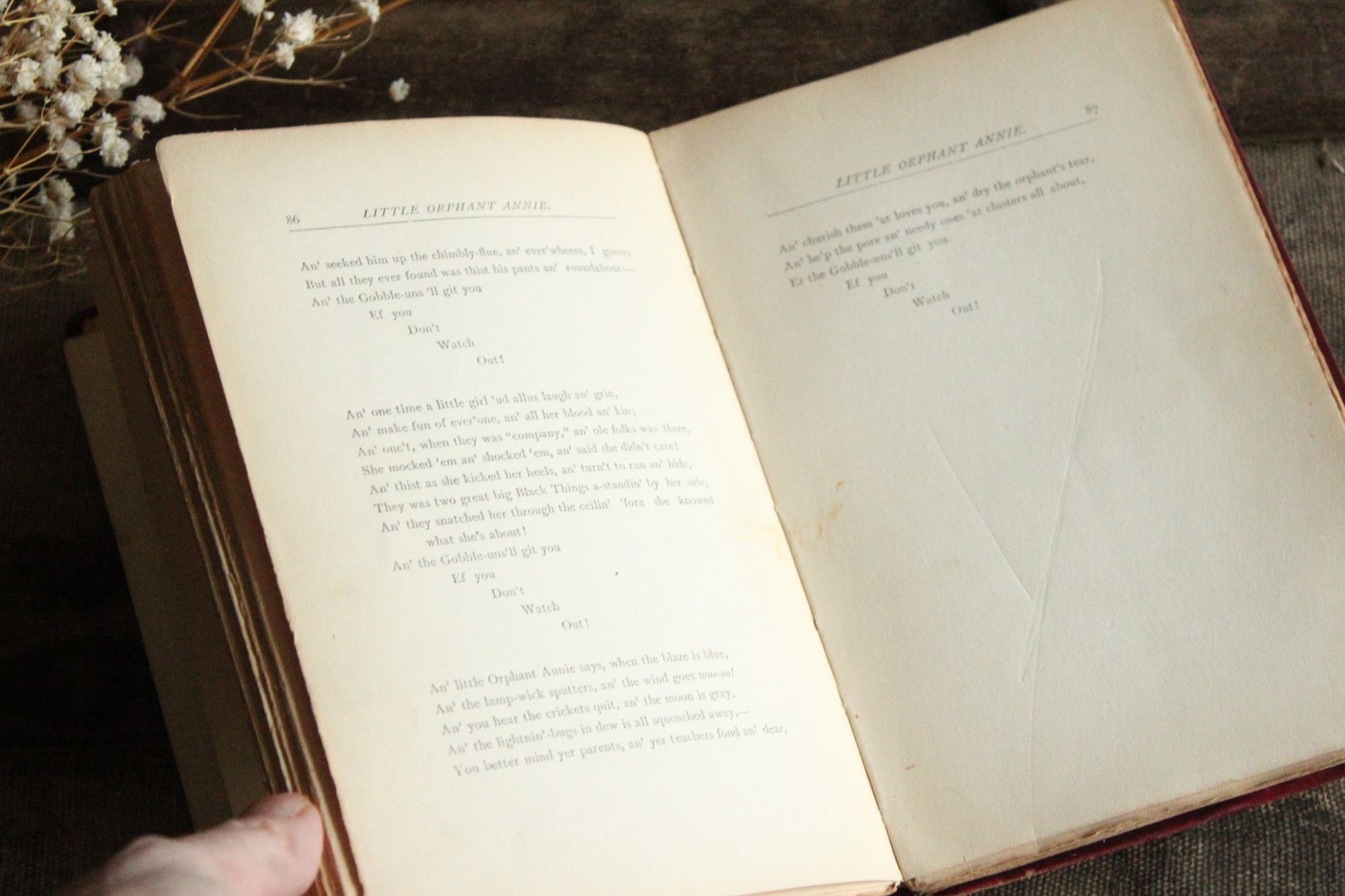 Vintage Antique 1890s Book, "Rhymes of Childhood" by James Whitcomb Riley