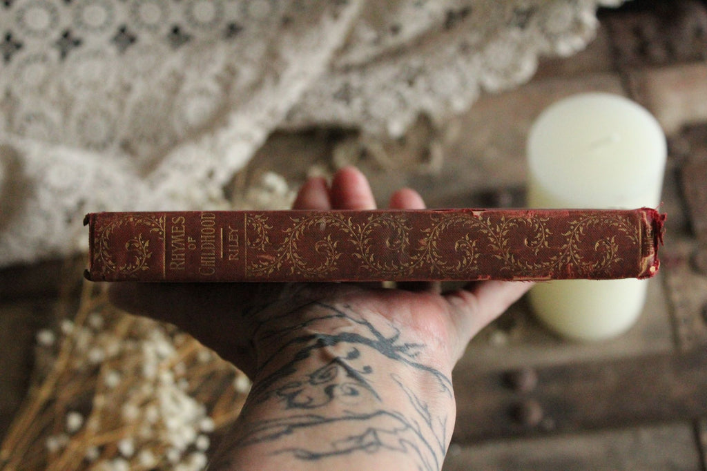 Vintage Antique 1890s Book, "Rhymes of Childhood" by James Whitcomb Riley