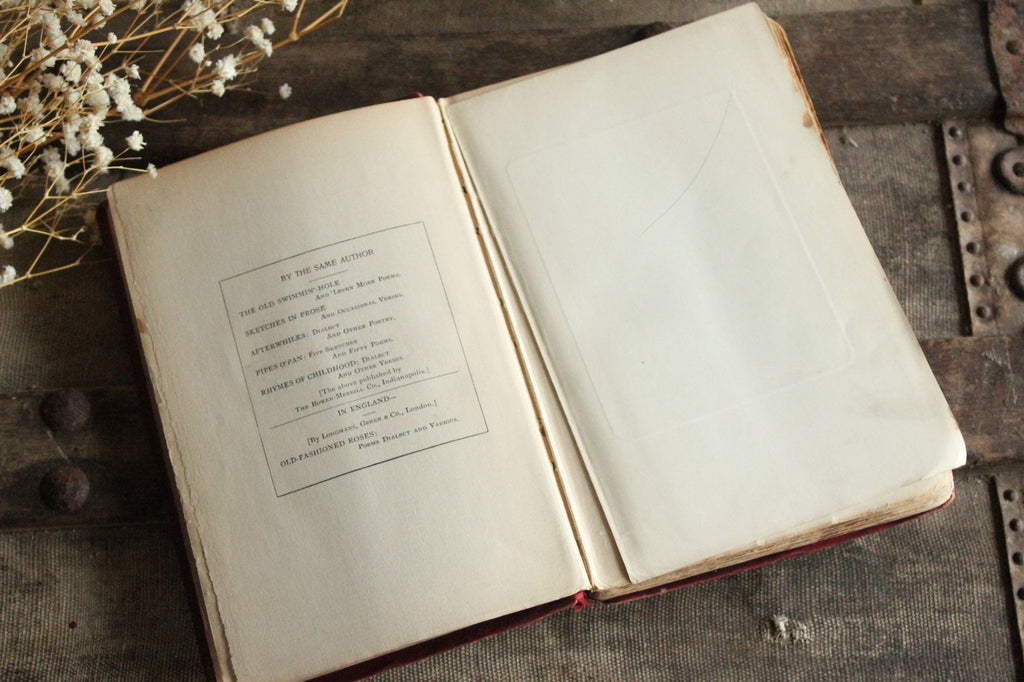 Vintage Antique 1890s Book, "Rhymes of Childhood" by James Whitcomb Riley