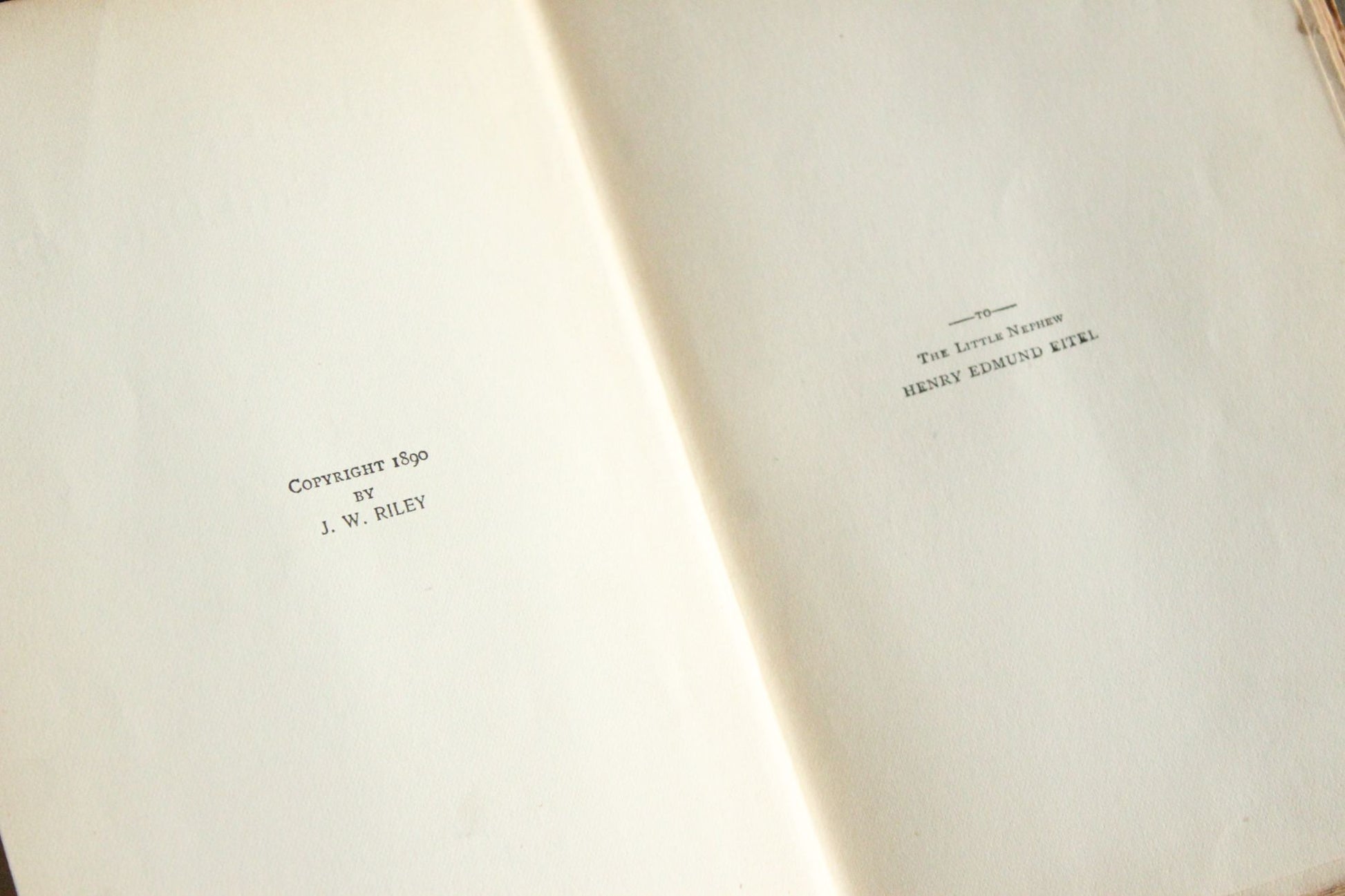 Vintage Antique 1890s Book, "Rhymes of Childhood" by James Whitcomb Riley