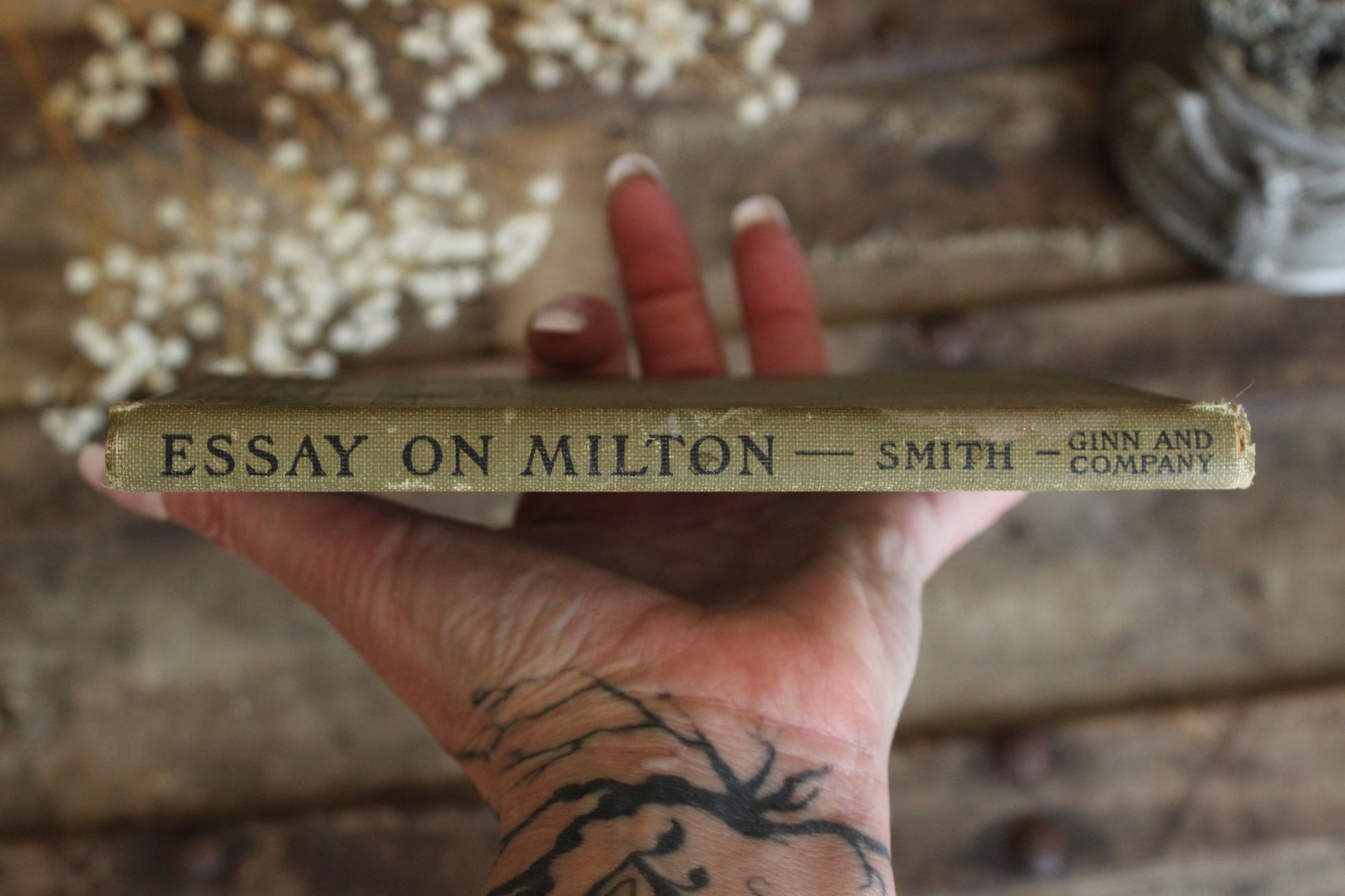 Vintage Antique 1890s Book, "Macaulay's Essay On Milton", Herbert Augustine Smith