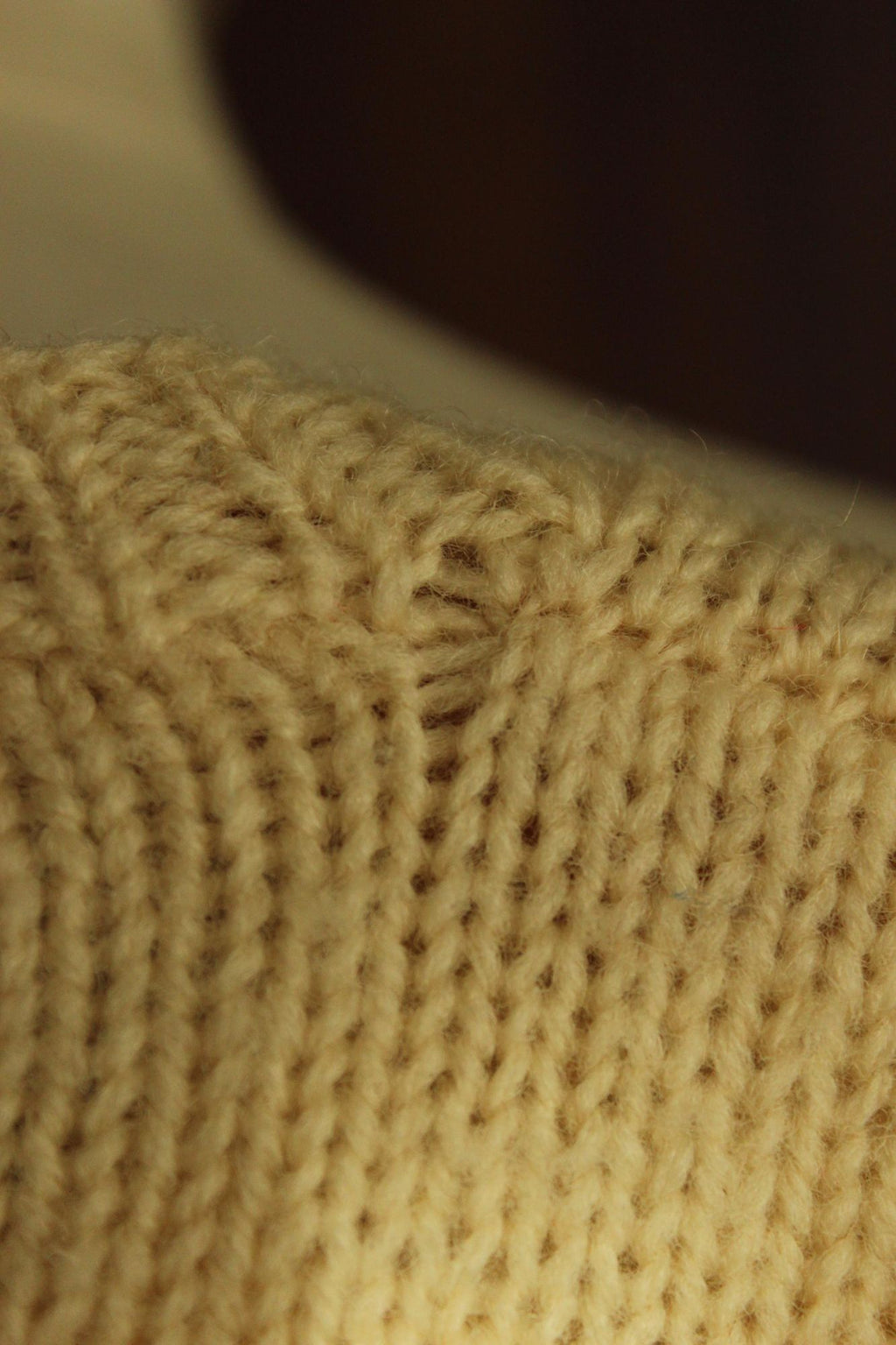 Vintage 1950s Ivory Wool Knit Baby Cardigan
