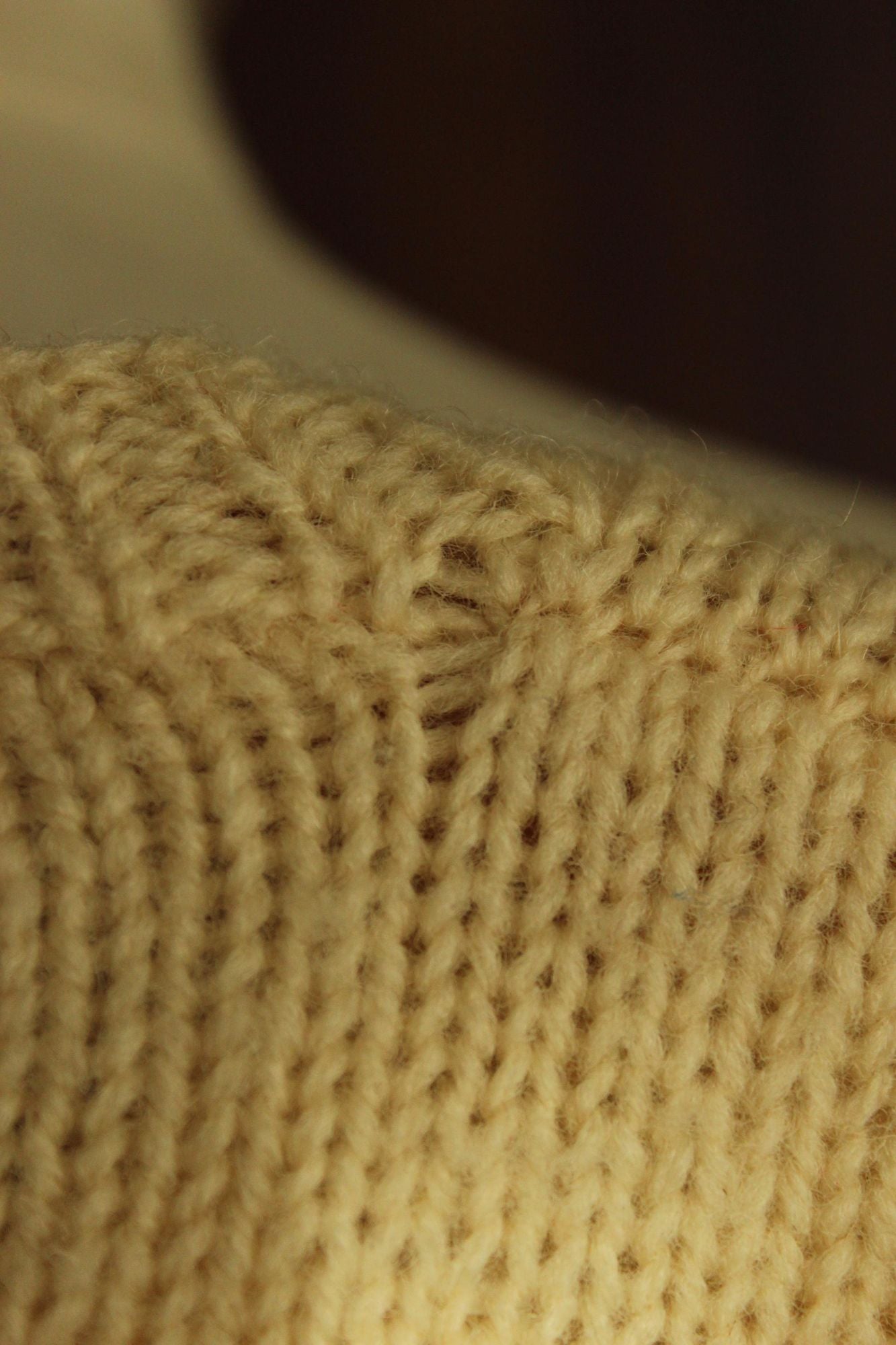 Vintage 1950s Ivory Wool Knit Baby Cardigan