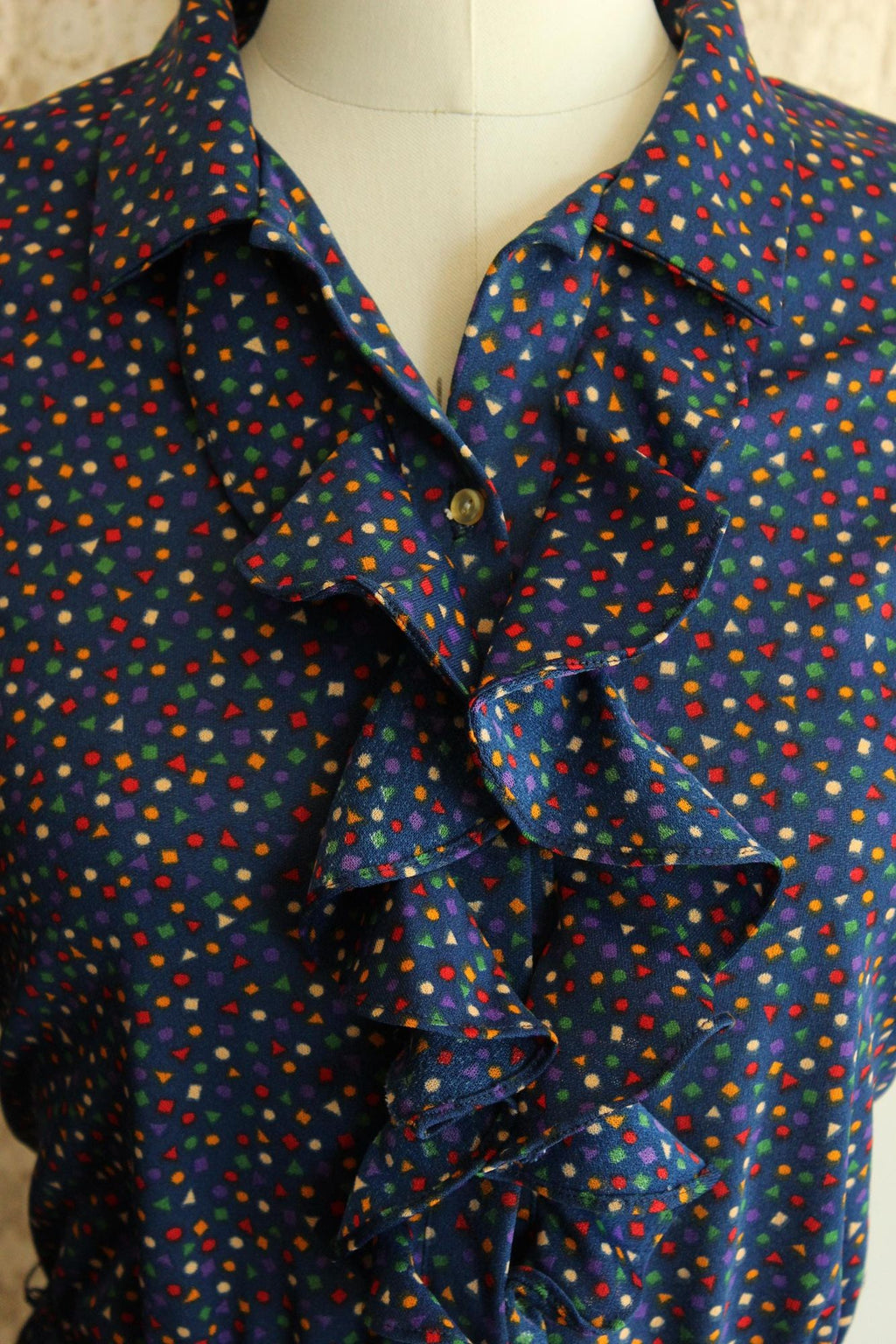 Vintage 1970s Dress with Pockets and Tie Belt by JC Penney