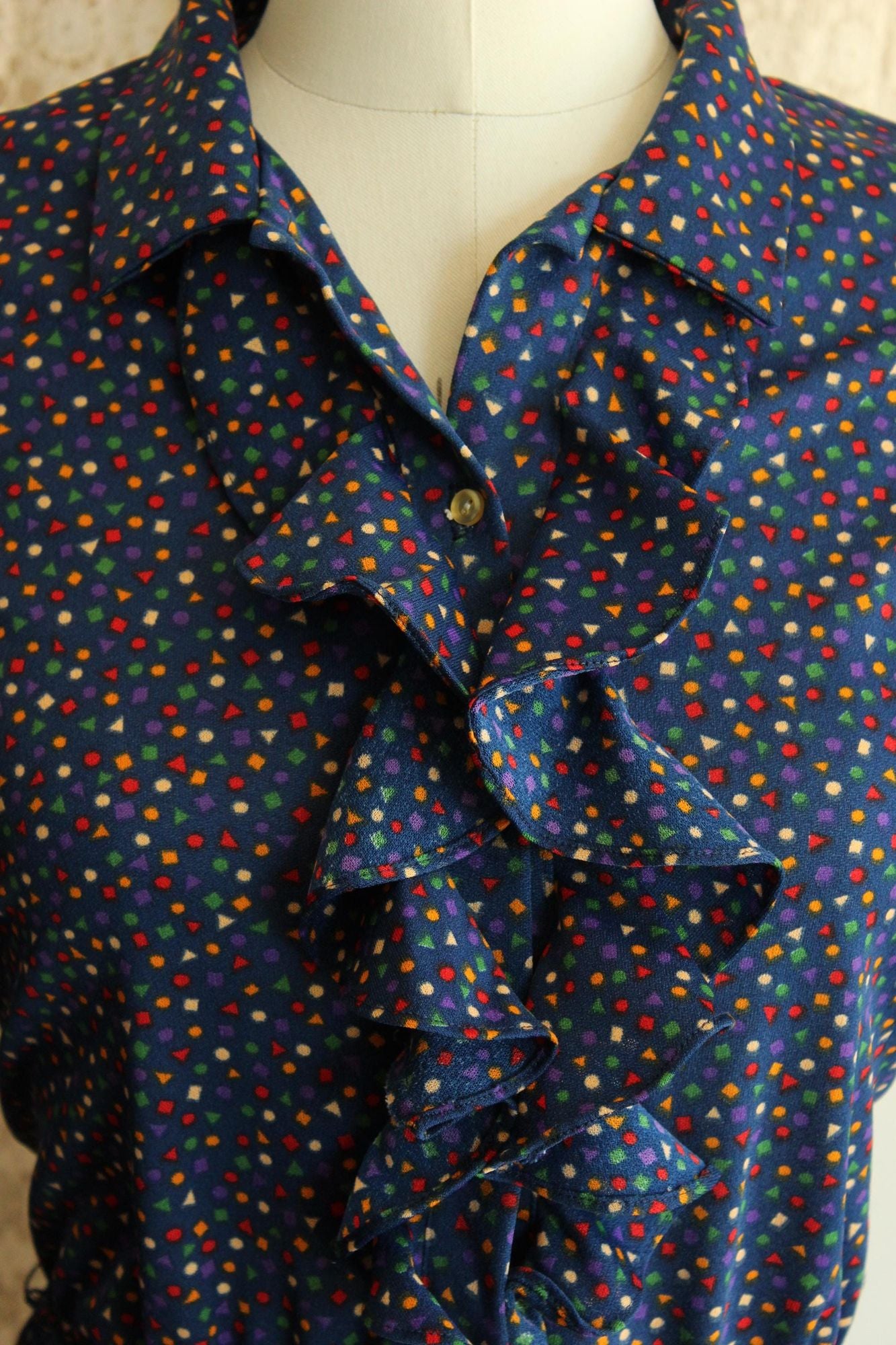 Vintage 1970s Dress with Pockets and Tie Belt by JC Penney