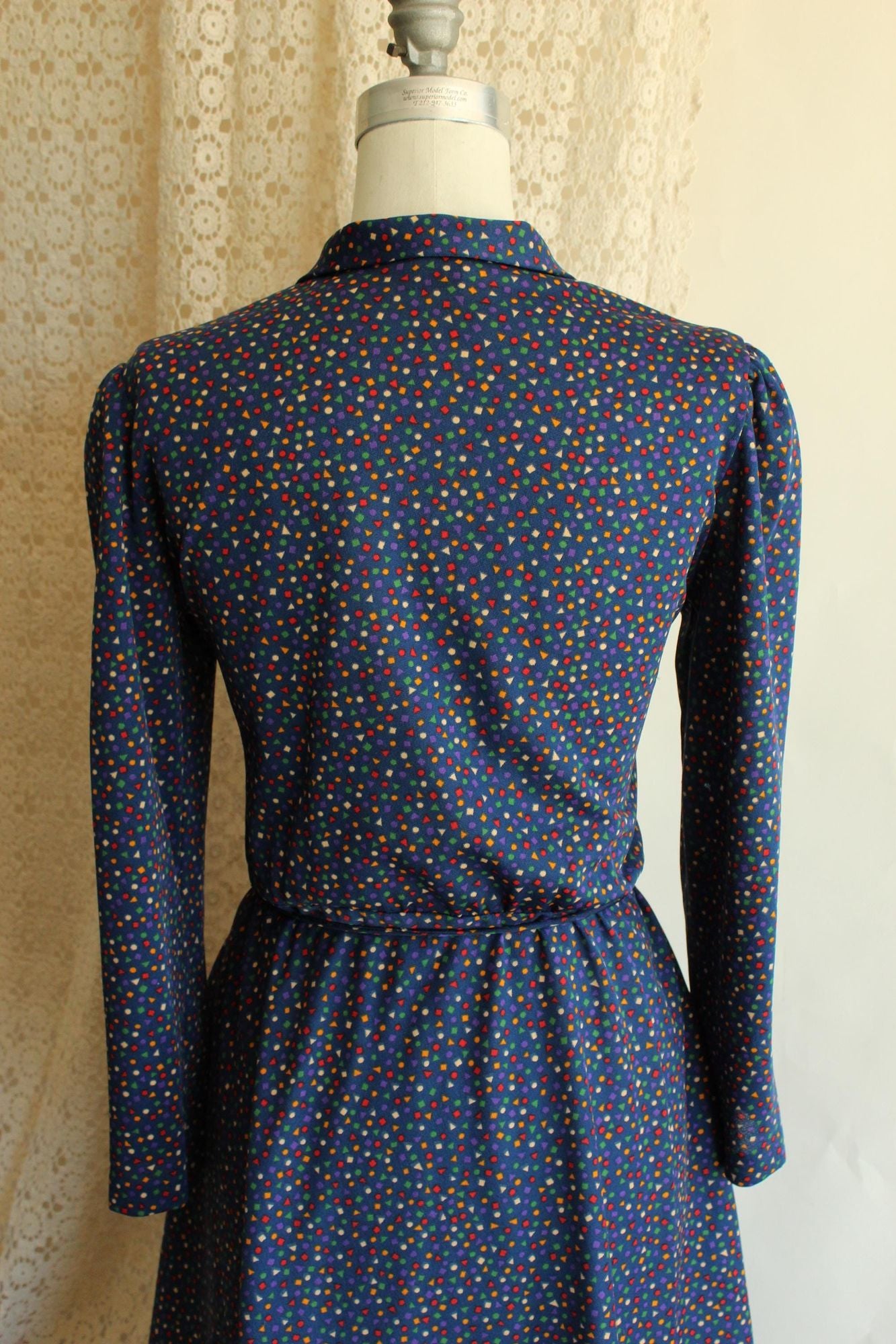 Vintage 1970s Dress with Pockets and Tie Belt by JC Penney