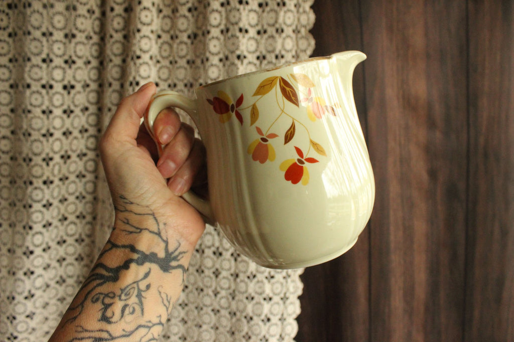 Vintage 1960s Halls Superior Autumn Leaf Pitcher