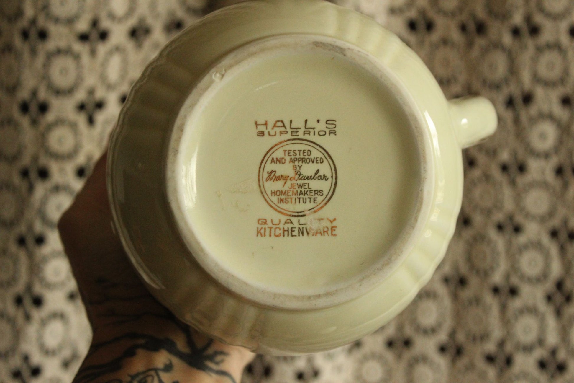 Vintage 1960s Halls Superior Autumn Leaf Pitcher