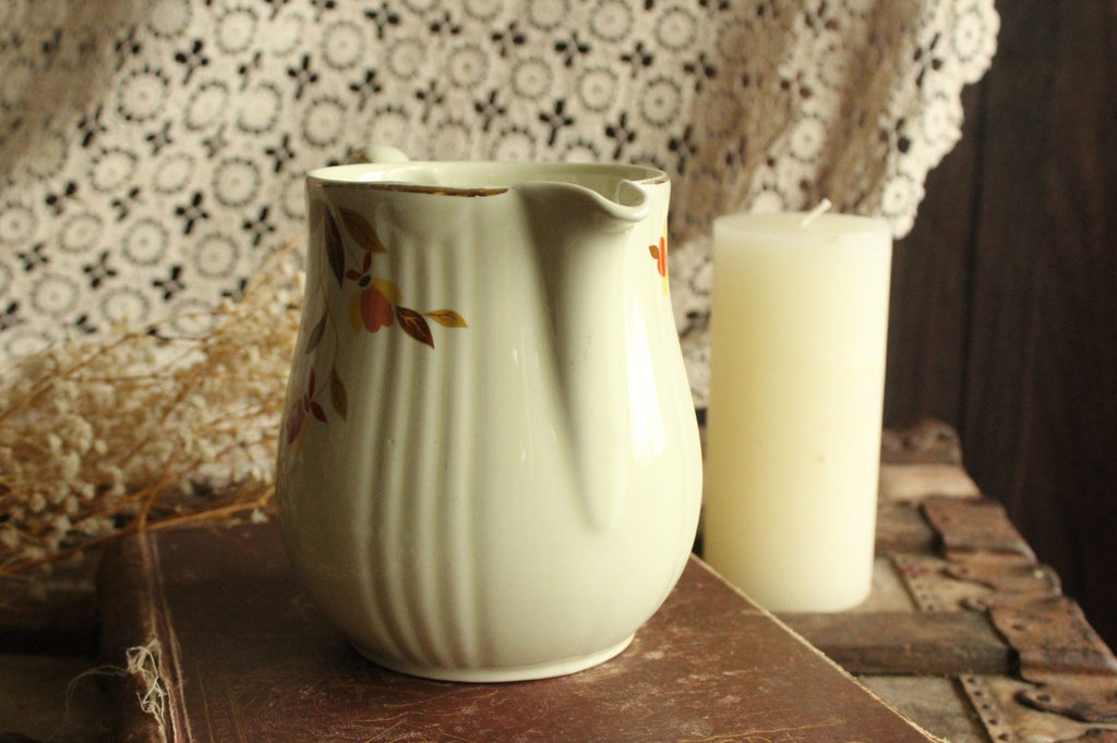 Vintage 1960s Halls Superior Autumn Leaf Pitcher