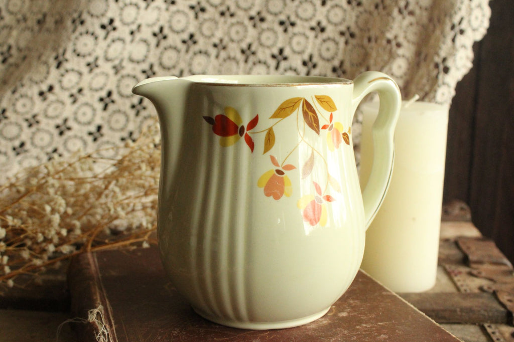 Vintage 1960s Halls Superior Autumn Leaf Pitcher