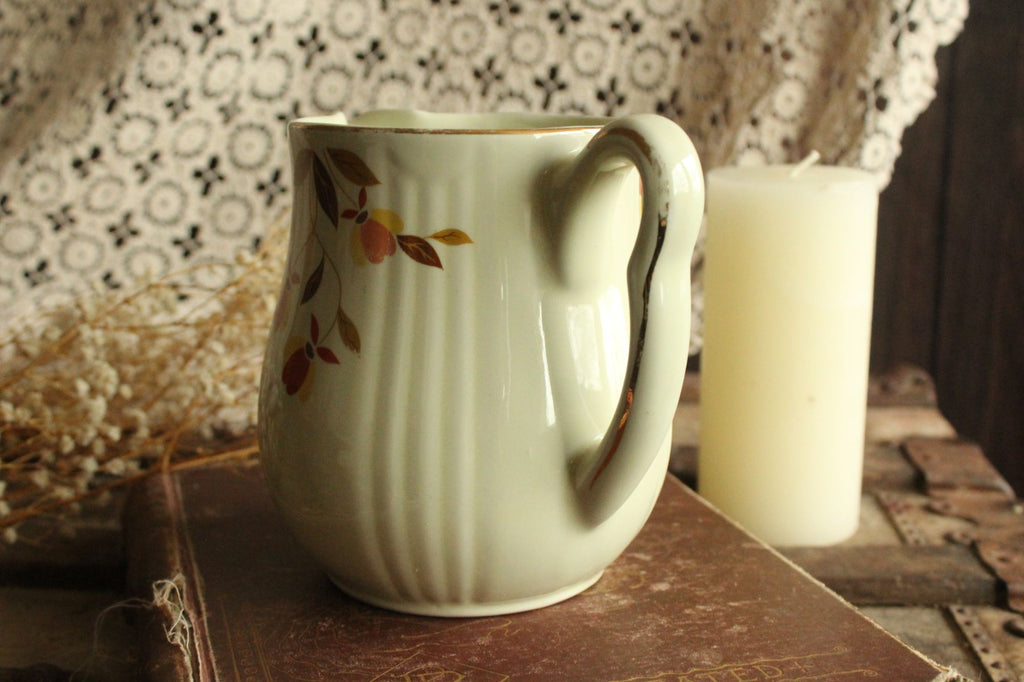 Vintage 1960s Halls Superior Autumn Leaf Pitcher