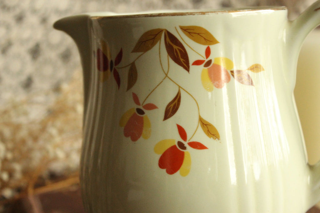 Vintage 1960s Halls Superior Autumn Leaf Pitcher