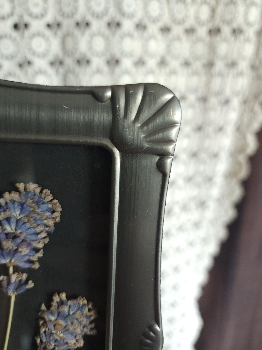 Framed Handmade Pressed Dried Lavender Flowers