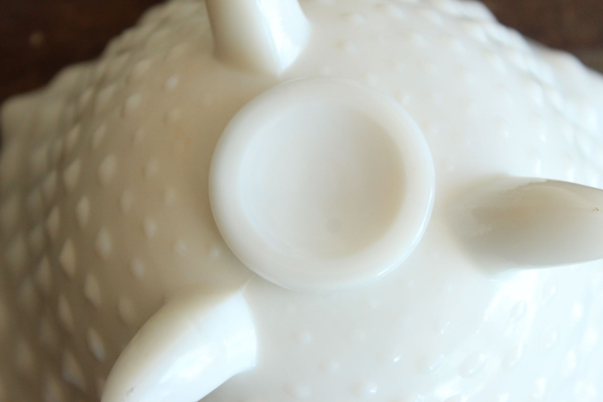 Vintage 1950s Hobnail Milk Glass Bowl