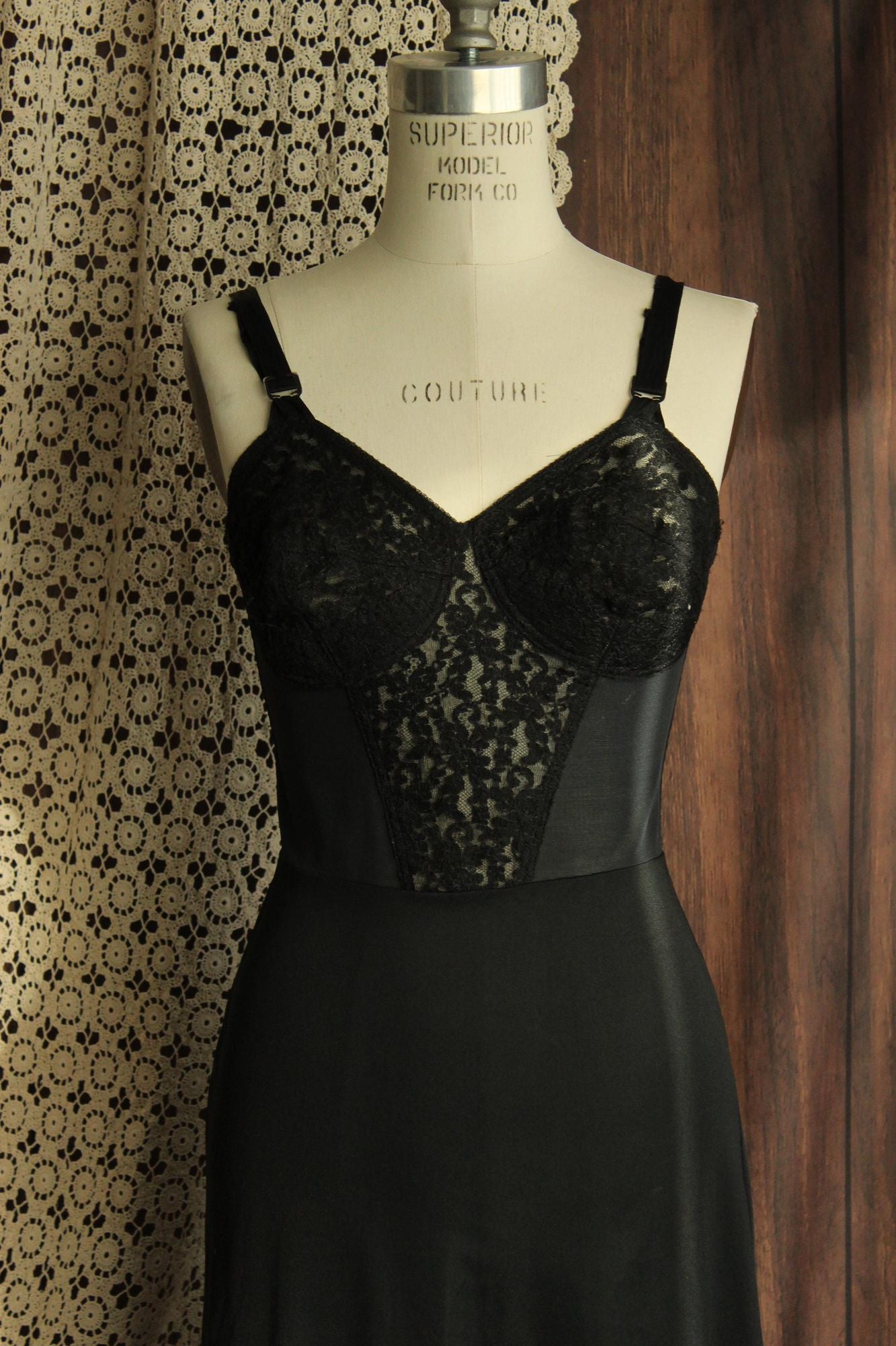 Vintage 1960s Caresse Lingerie Combine Girdle Corselette Slip, Size 36b