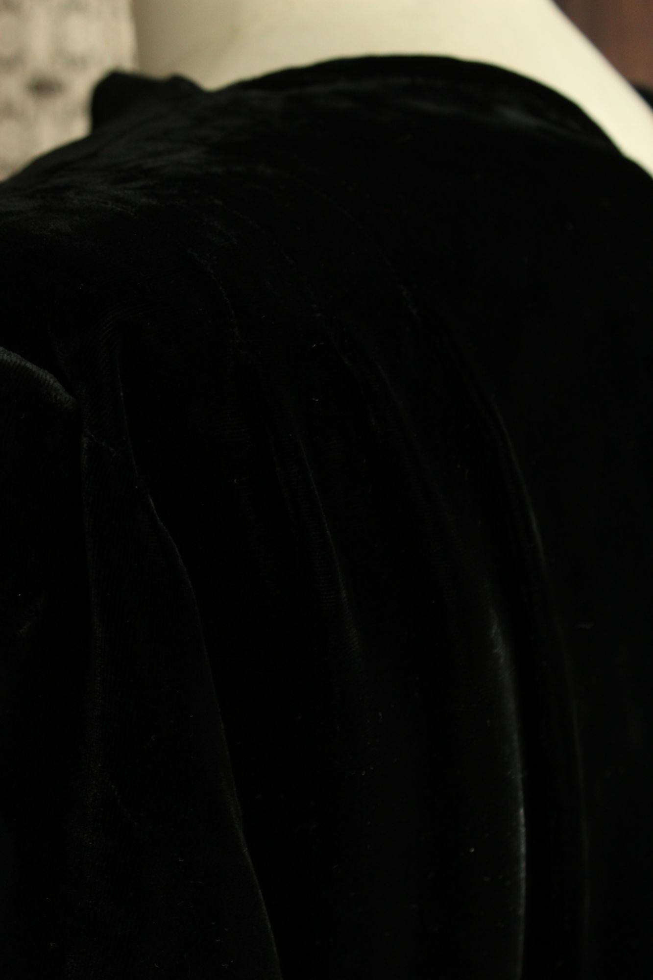 Vintage 1930s Kiviette Black Velvet Haute Couture Gown