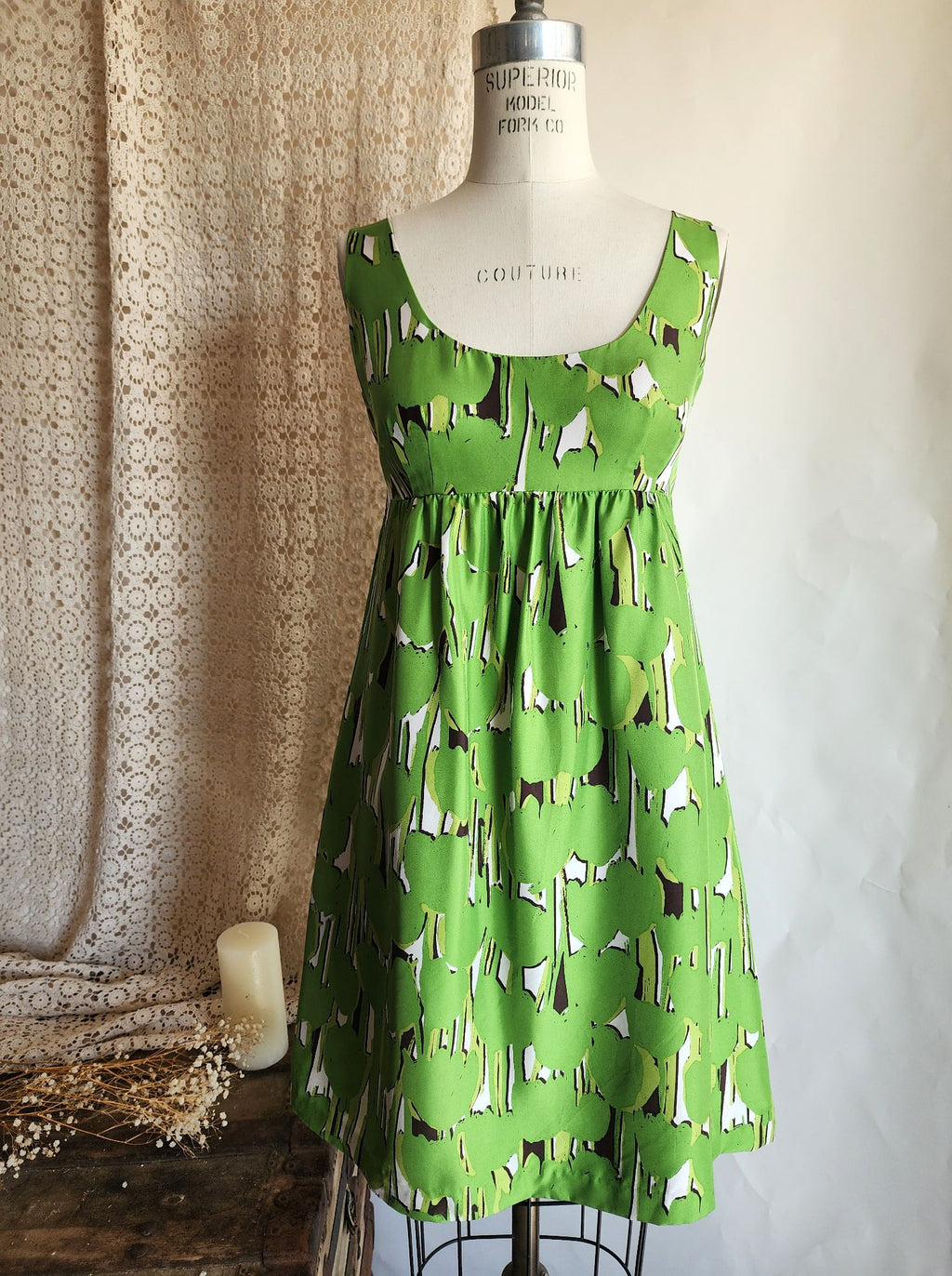 Michael Kors Mini Dress, Silk Empire Waist, Size 6P