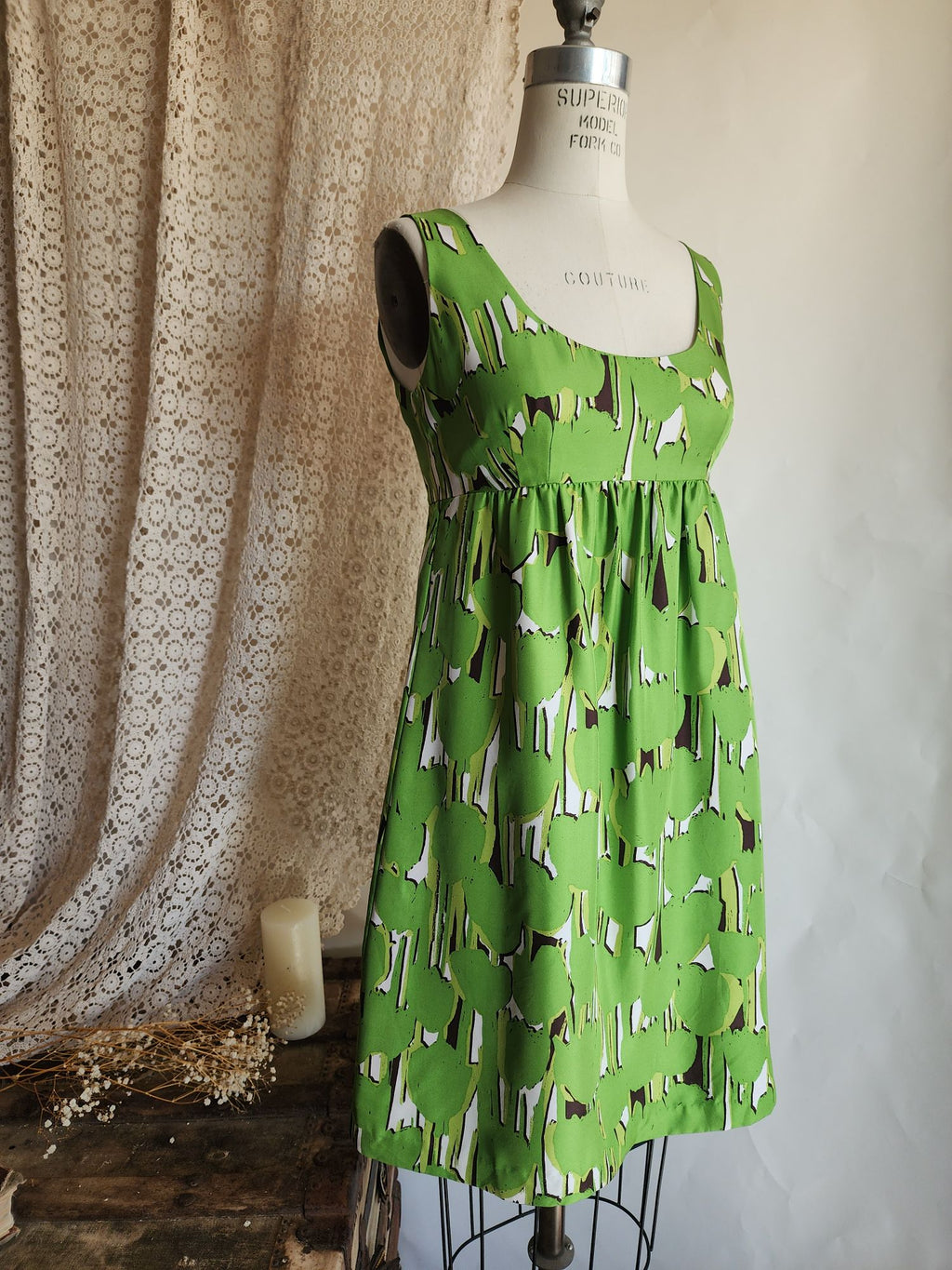 Michael Kors Mini Dress, Silk Empire Waist, Size 6P