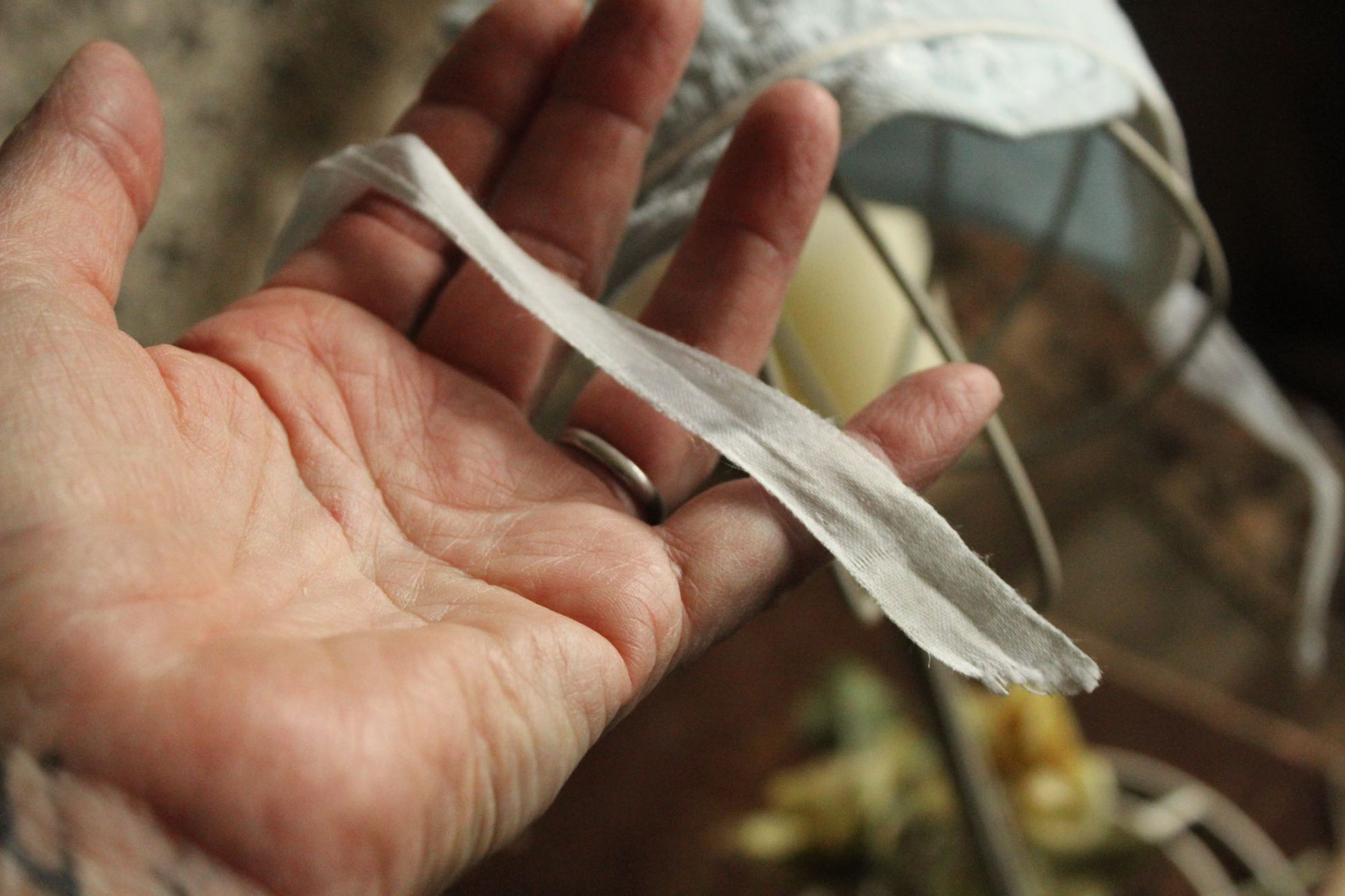 Vintage 1950s Pale Blue Embroidered Cotton Baby Bonnet
