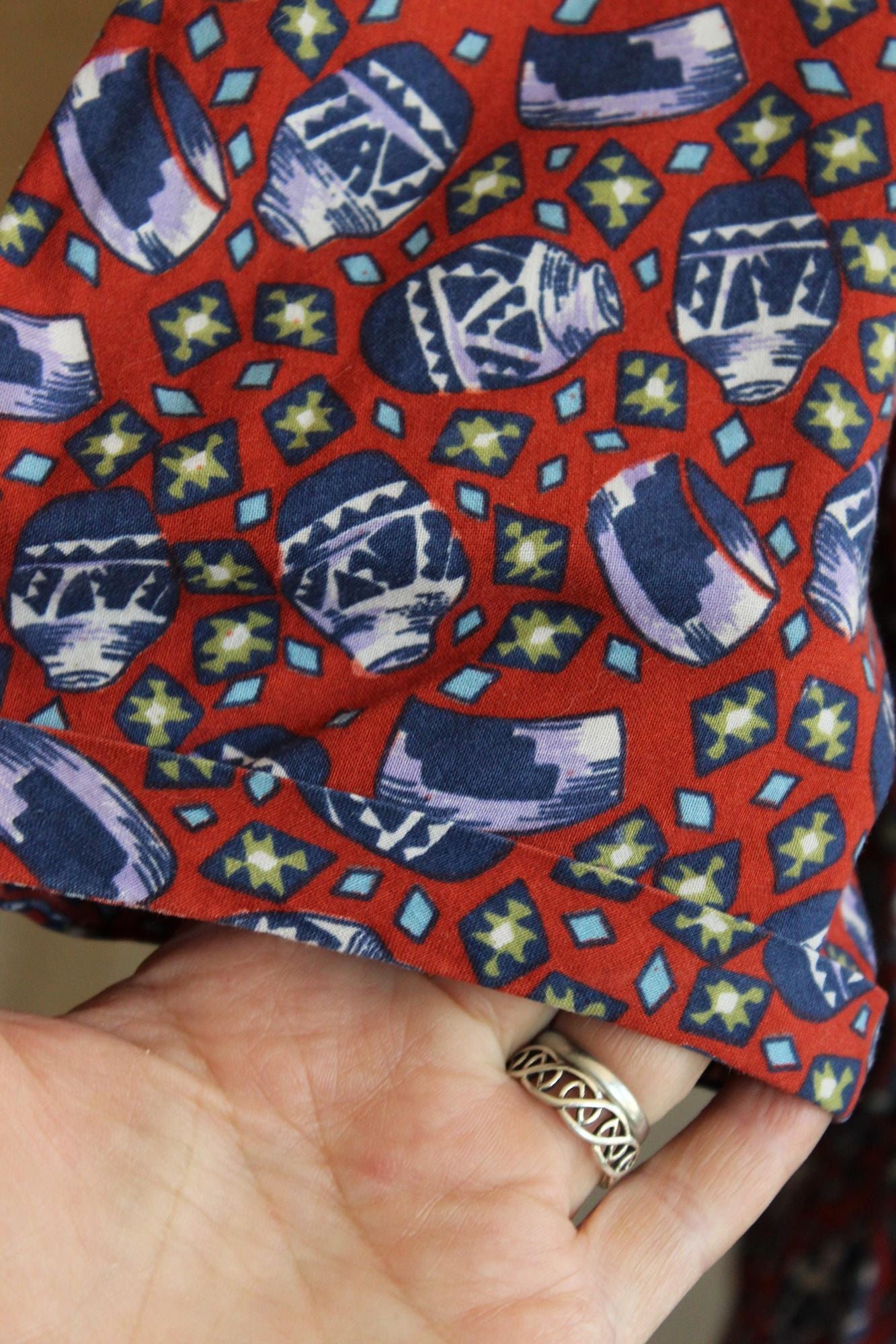 Vintage 1980's Novelty Print Shirtwaist Dress