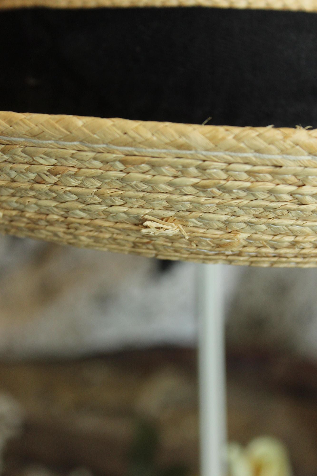 Vintage 1990s 2000s Scala Straw Wide Brimmed Sunhat with Black Ribbon