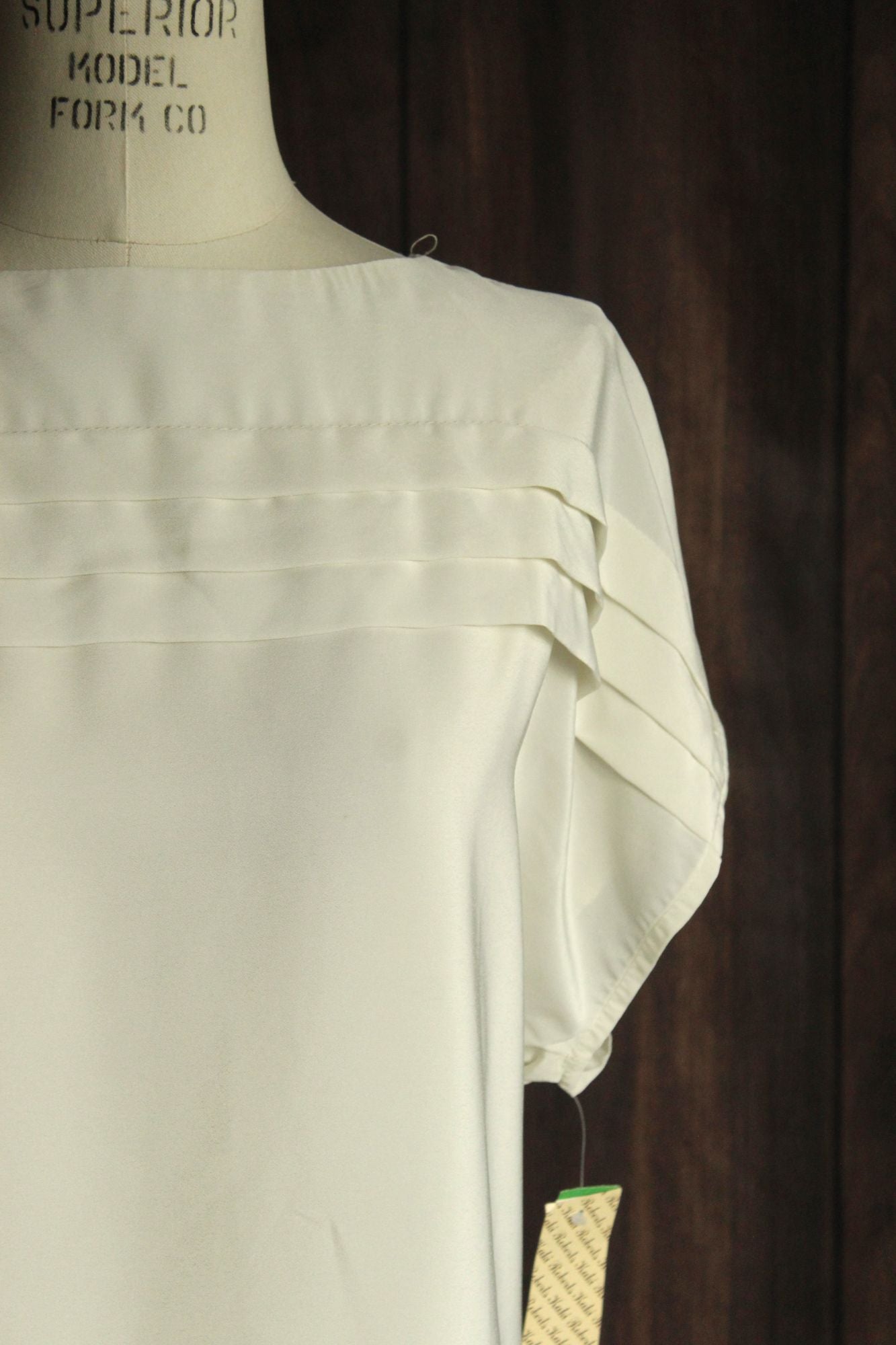 Vintage 1980s NWT Kaki Roberts Winter White Blouse