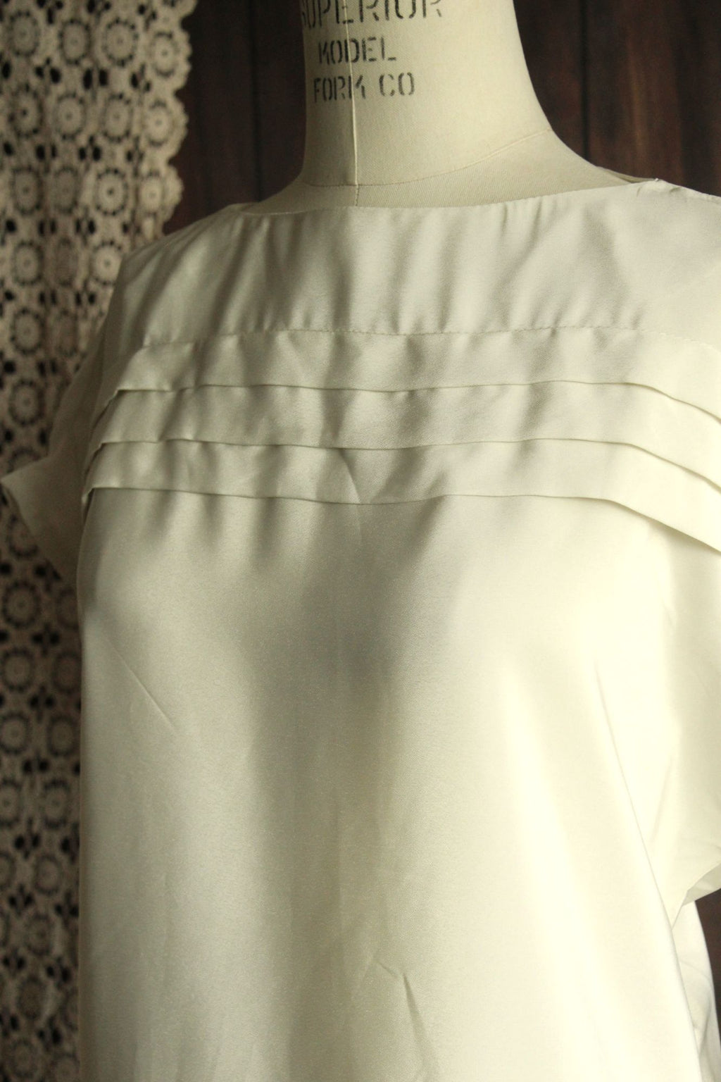 Vintage 1980s NWT Kaki Roberts Winter White Blouse